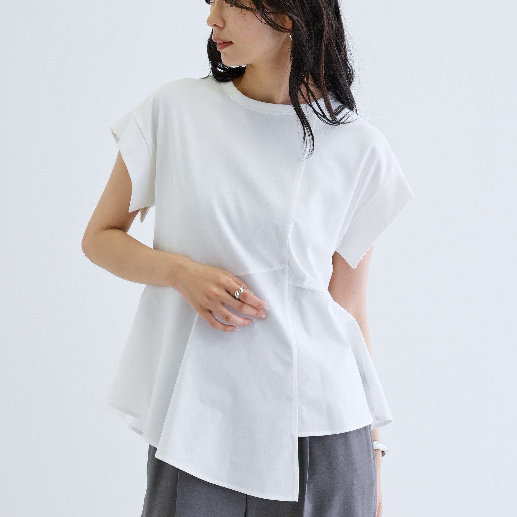 GALLEST「ペプラムスムースカットソー」|Tシャツ・カットソー|