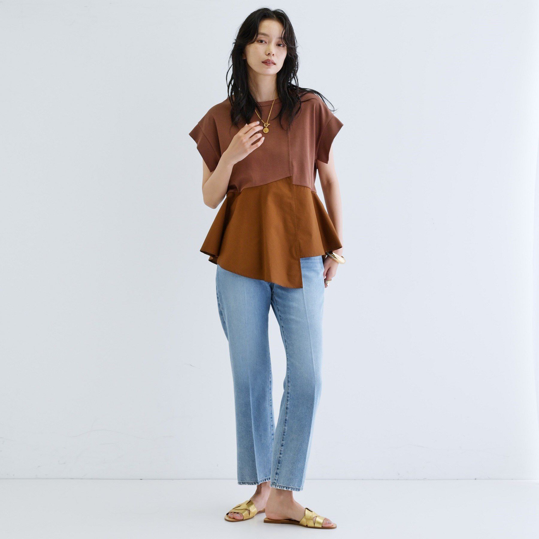 GALLEST「ペプラムスムースカットソー」|Tシャツ・カットソー|