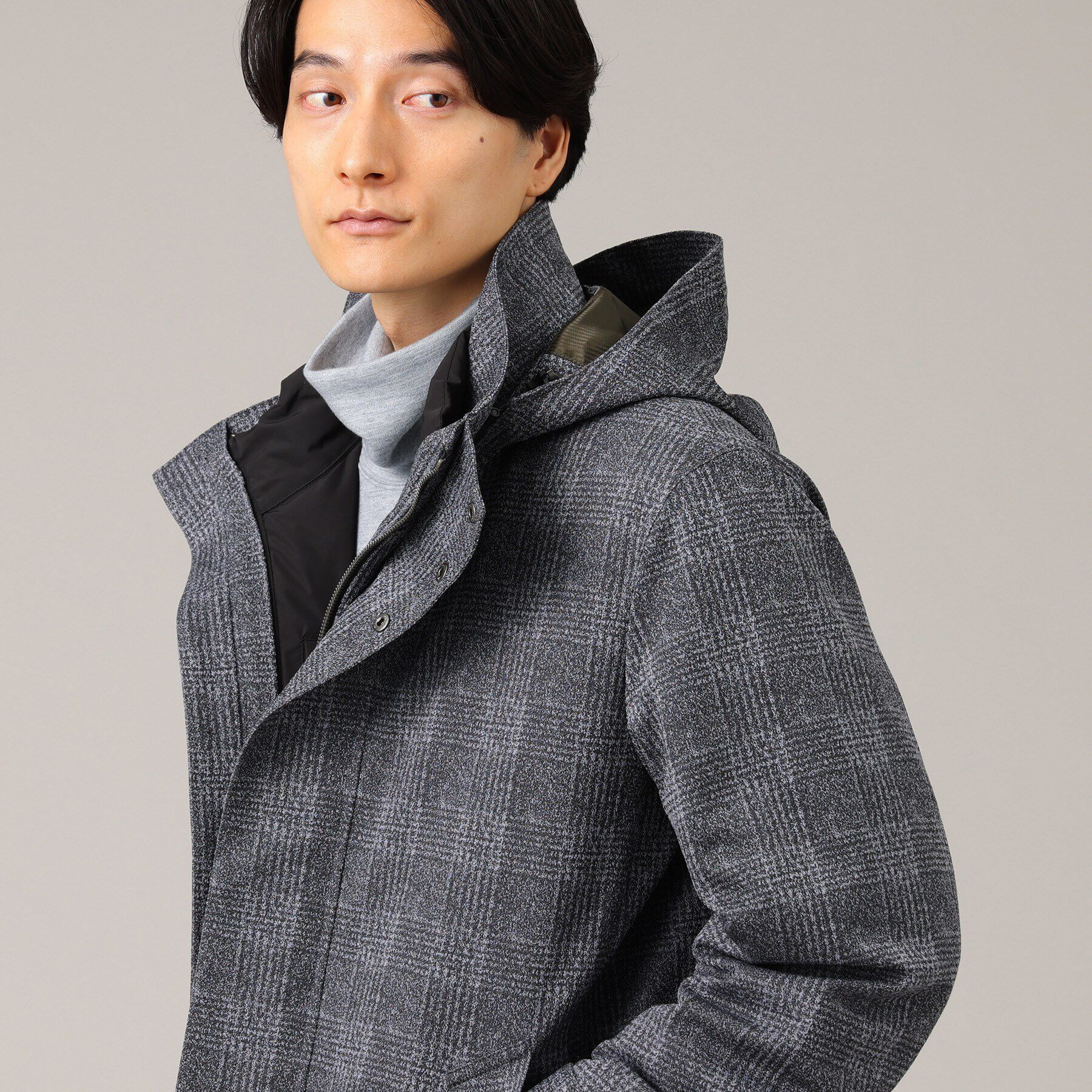 TAKEO KIKUCHI「【3WAY】 ジャカード グレンチェック ダウンライナー ブルゾン」|ブルゾン・スタジャン|