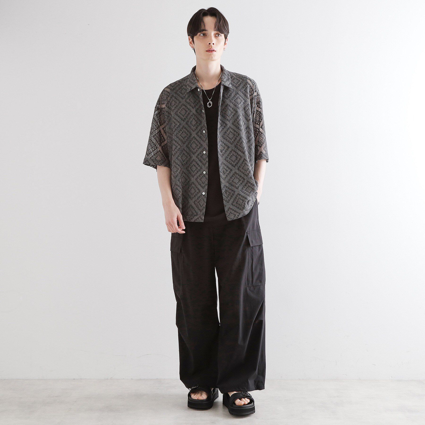 tk.TAKEO KIKUCHI「片染めレースシャツ」|シャツ・ブラウス|