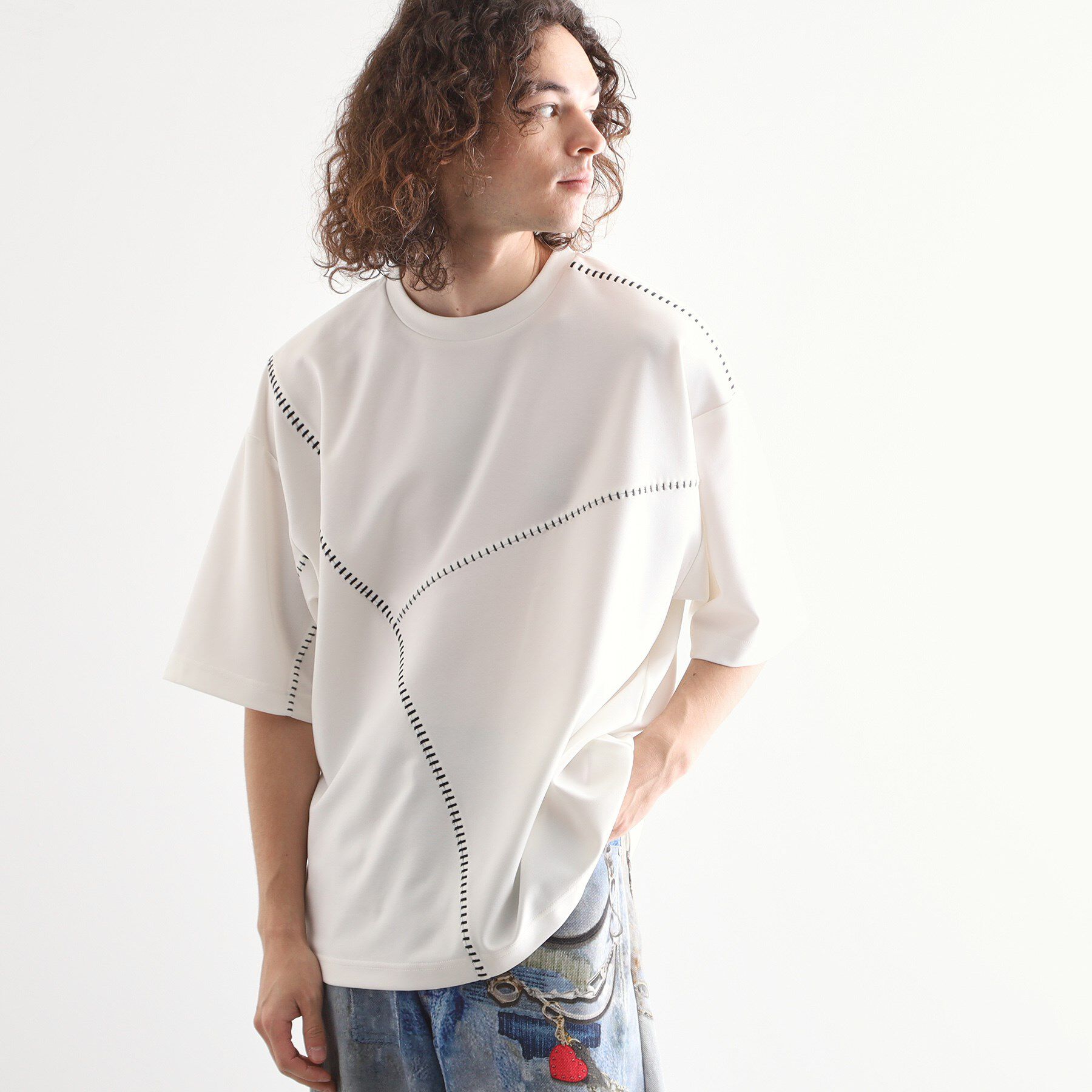 tk.TAKEO KIKUCHI「ハンドステッチスイッチカットソー」|Tシャツ・カットソー|