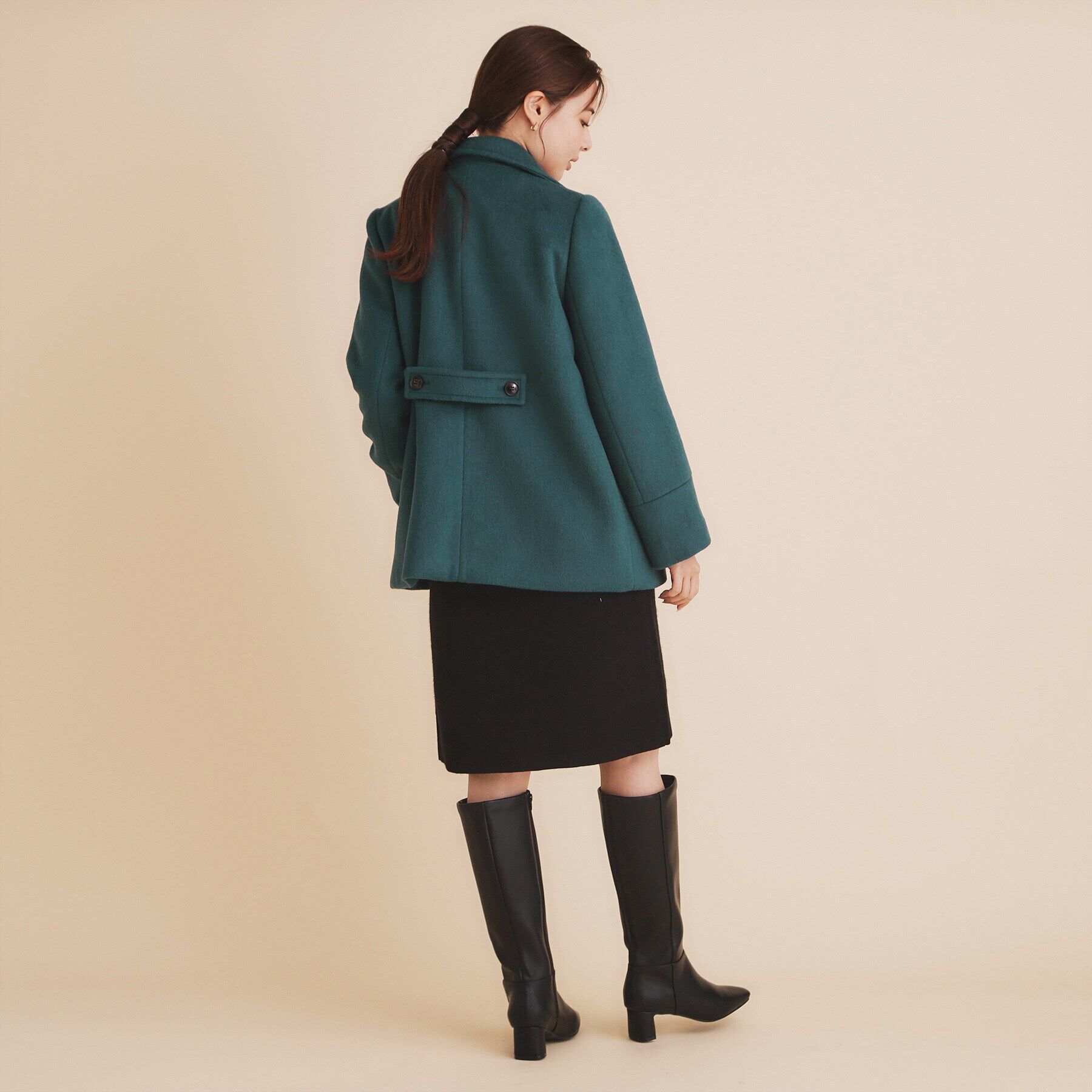 index「《5color/S-Lsize》ウール混 ステンカラーピーコート」|ピーコート|