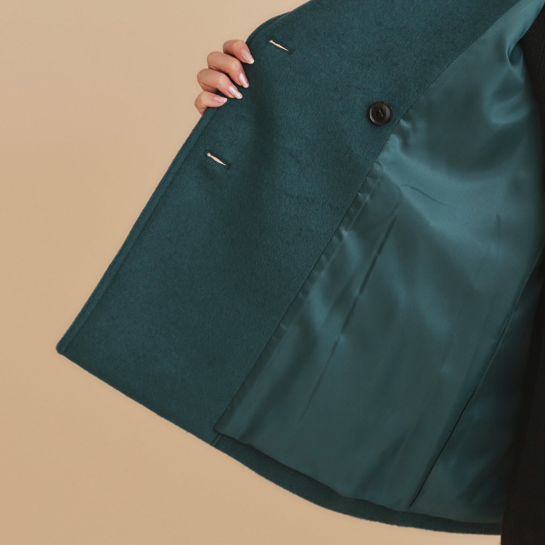 index「《5color/S-Lsize》ウール混 ステンカラーピーコート」|ピーコート|