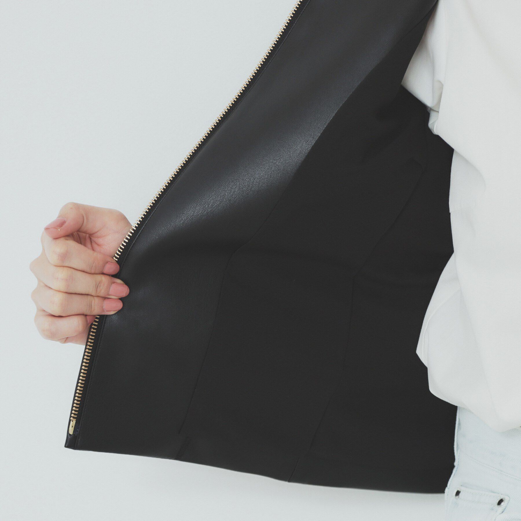 index「シンセティックレザーブルゾン【洗える/ストレッチ】」|ブルゾン・スタジャン|