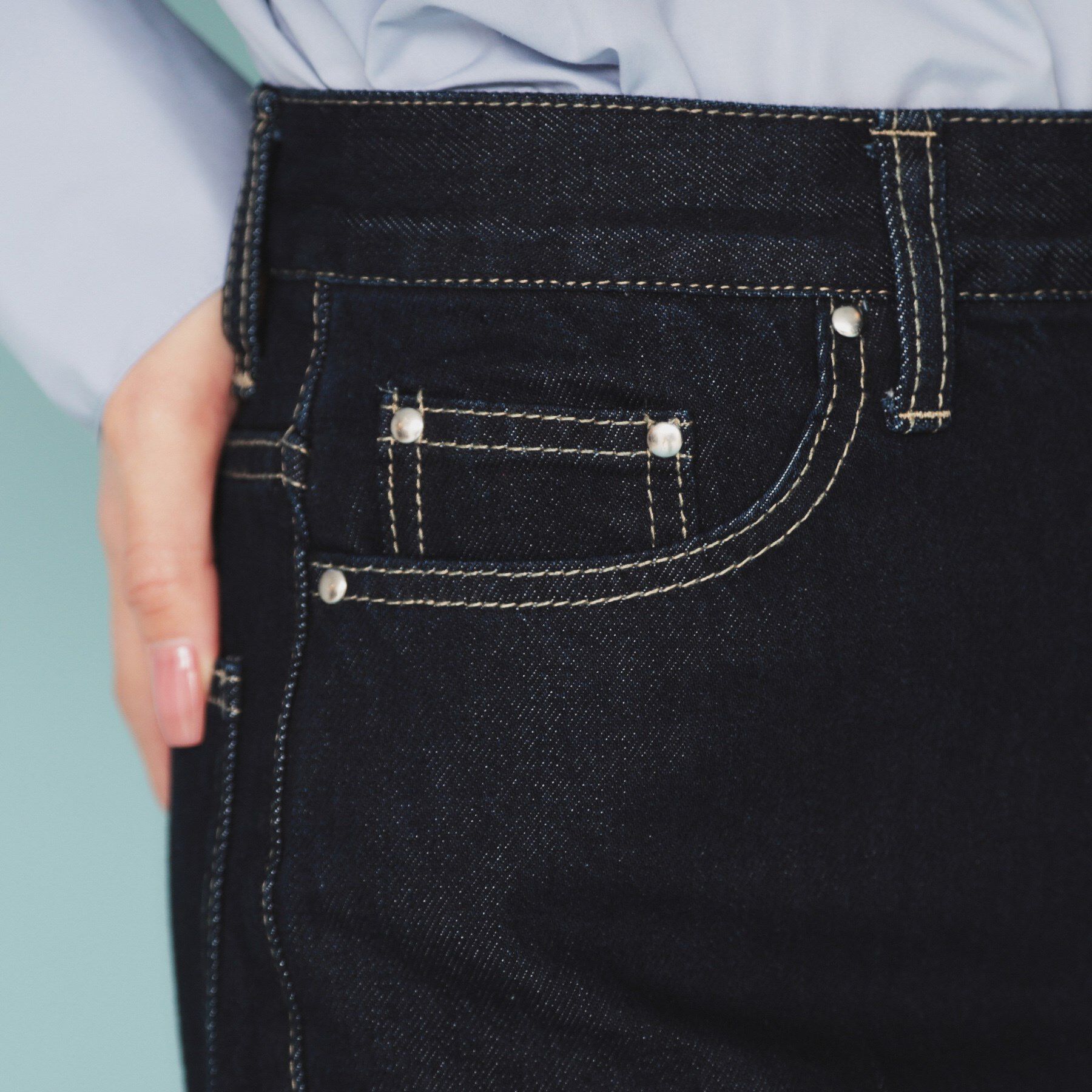 index「《丈が選べる》ストレートデニムパンツ【洗濯機洗い可】」|その他|