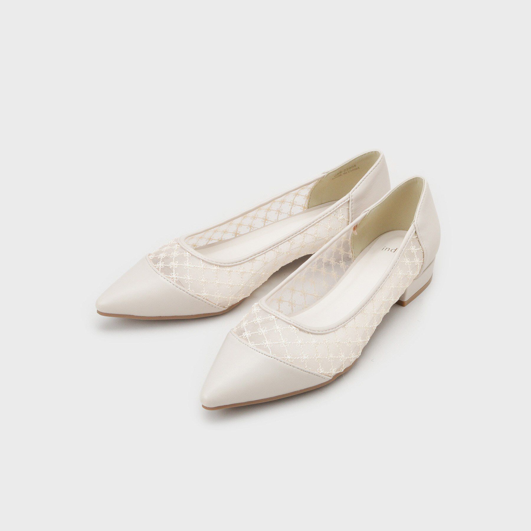 index「レースチュールフラットパンプス」|パンプス|グレージュ(050)