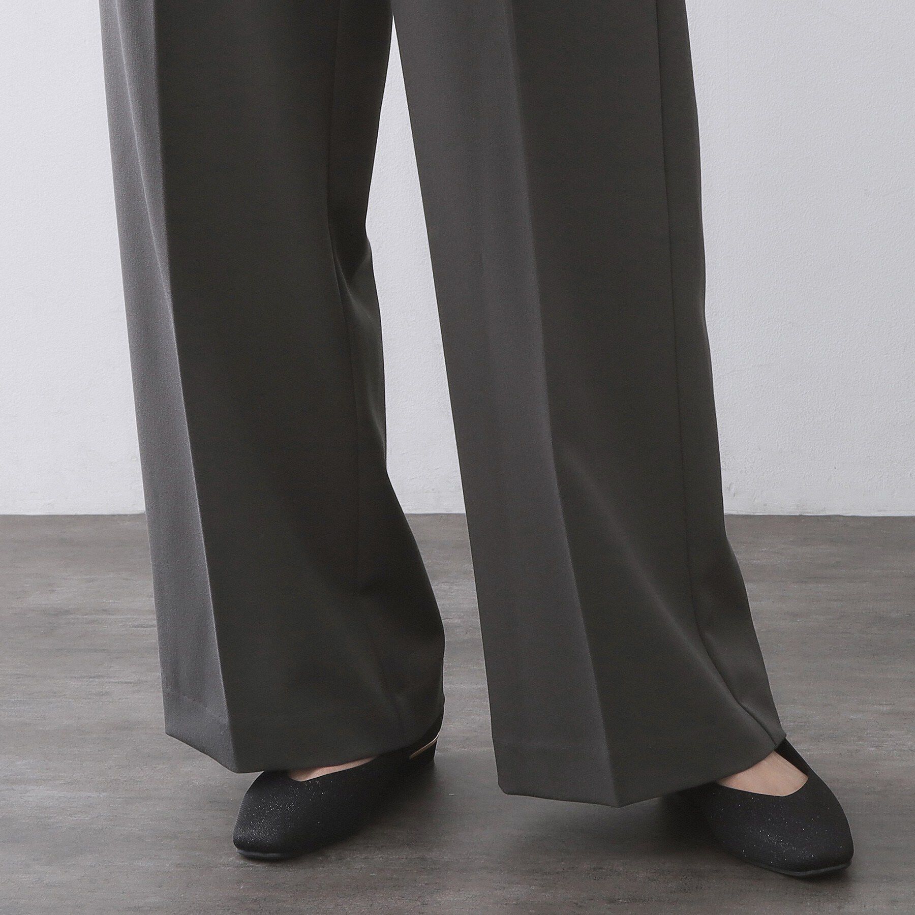 OPAQUE.CLIP「サテンレイヤード風ワイドパンツ【洗濯機OK】」|その他|