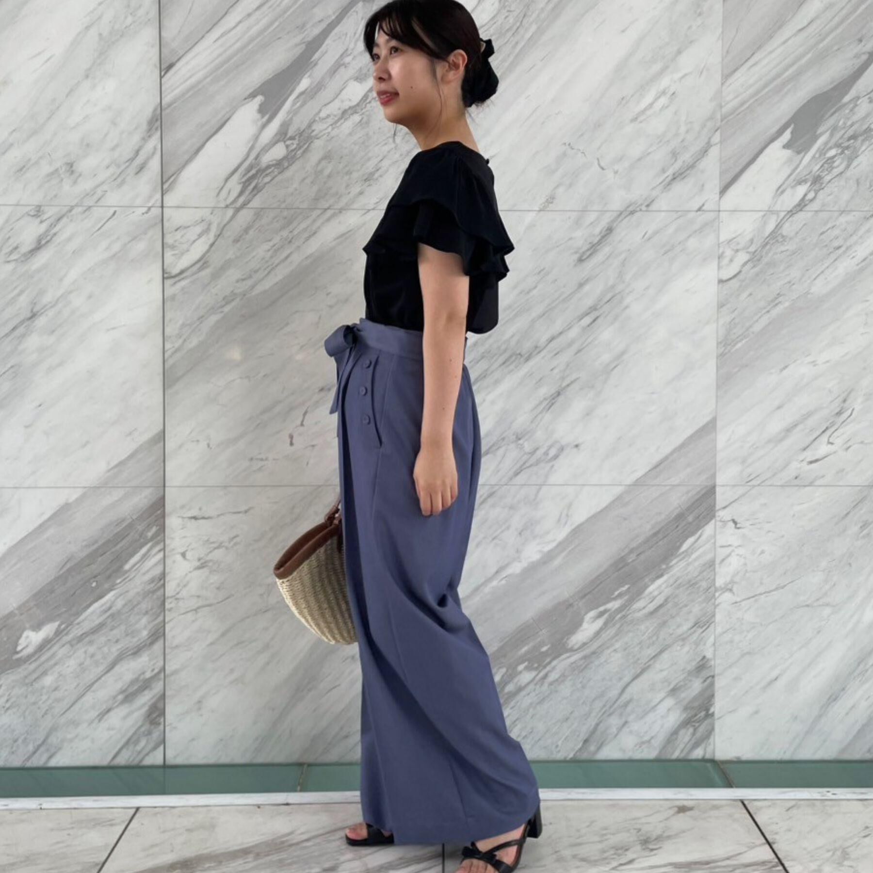 Couture broach「【接触冷感・UVカット・二の腕カバー】ラッフルフレアスリーブ」|Tシャツ・カットソー|