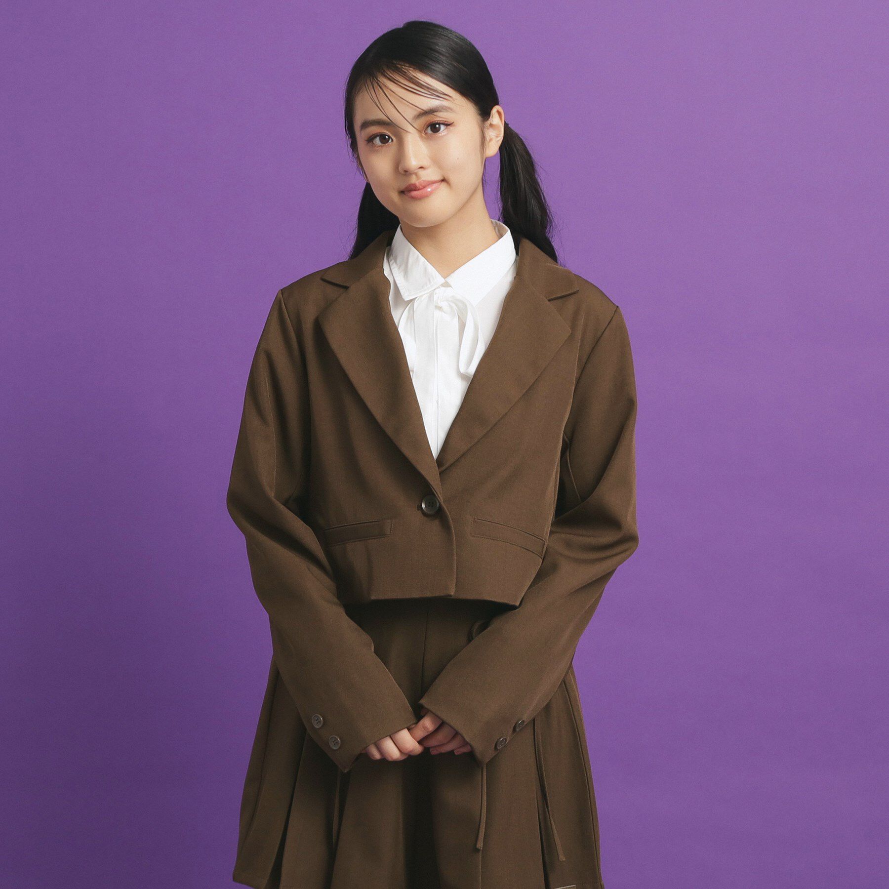 PINK-latte「ショートジャケット」|その他|モカブラウン(042