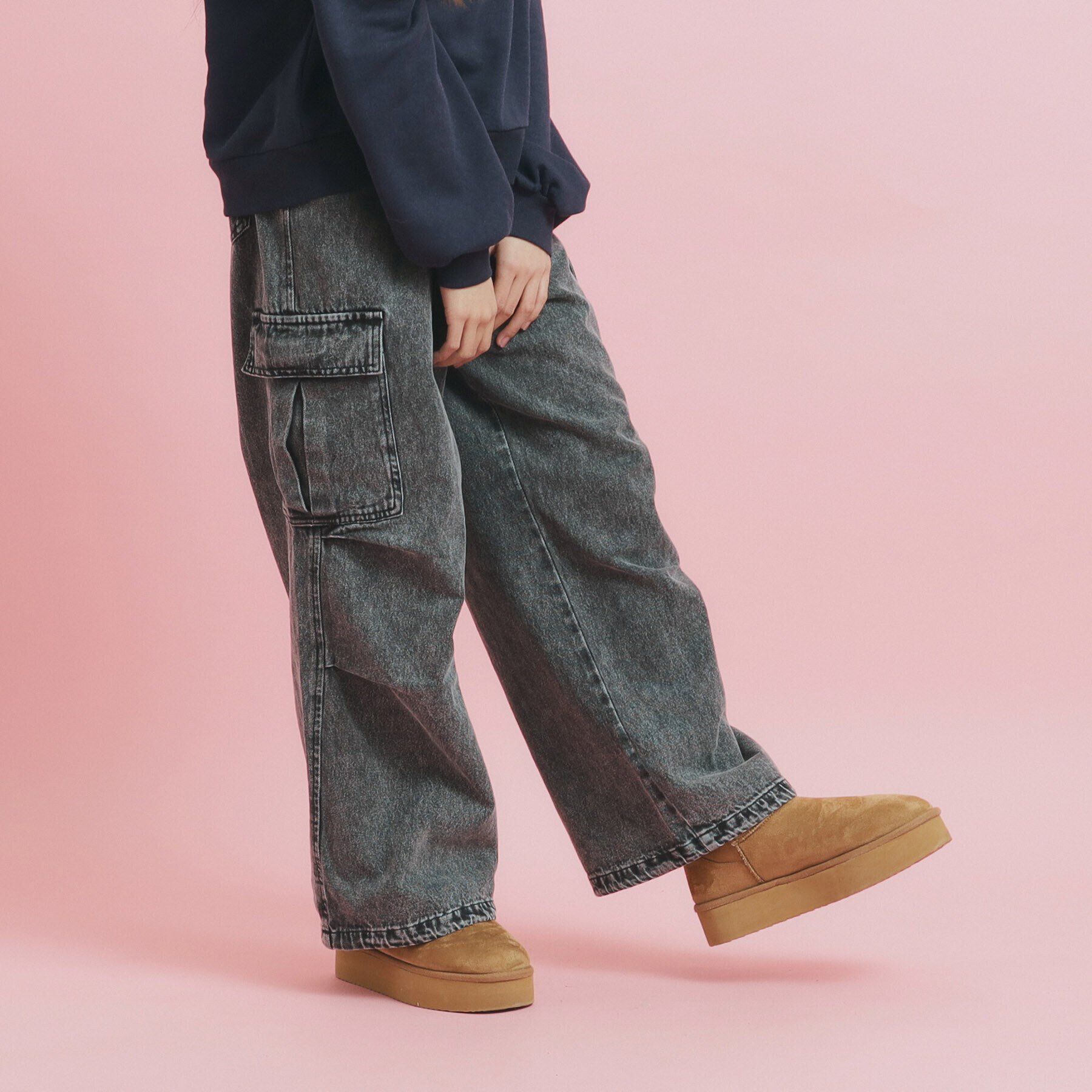 PINK-latte「ゆったりシルエットのカーゴパンツ」|その他|