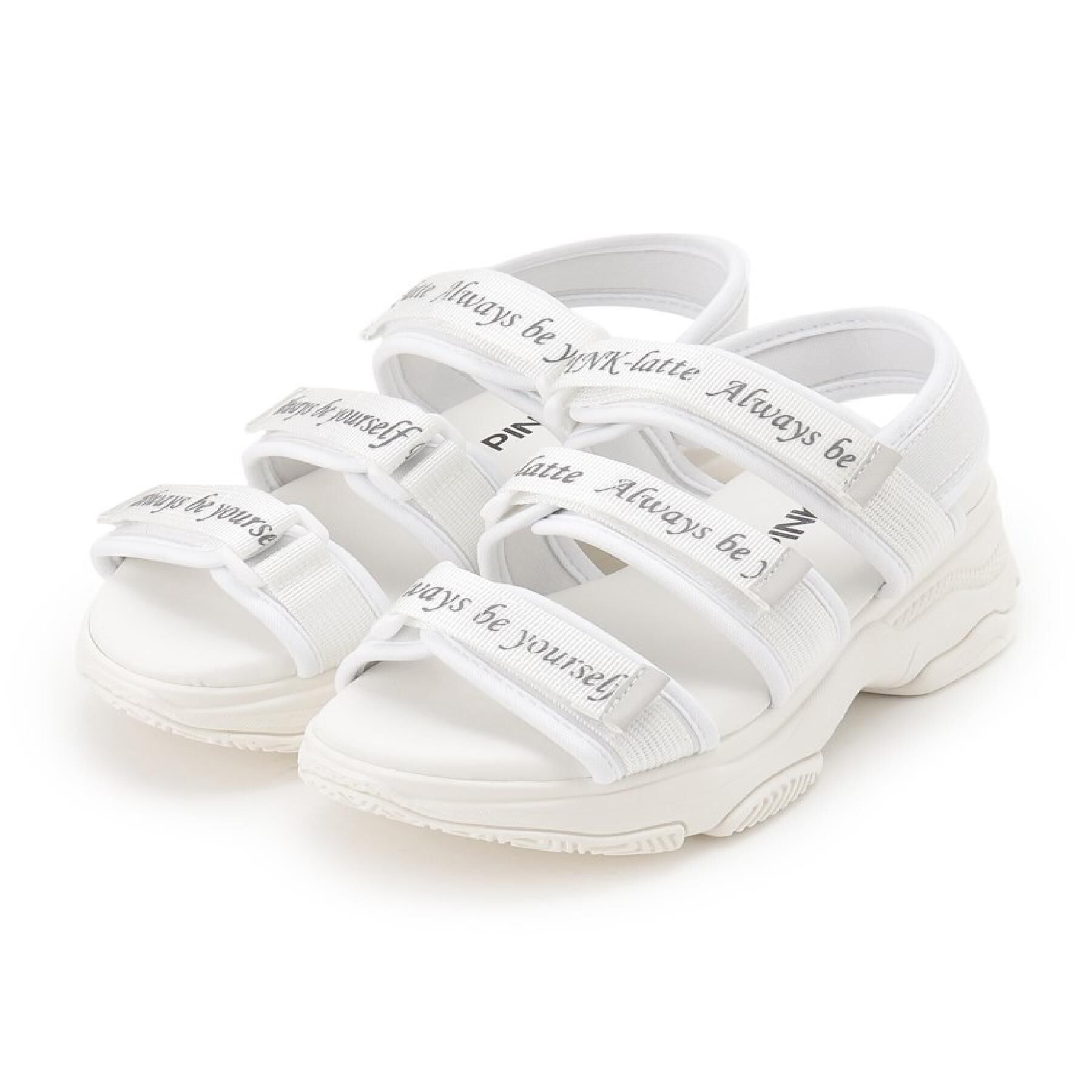 PINK-latte「【定番】3本ベルトスポサン」|サンダル|