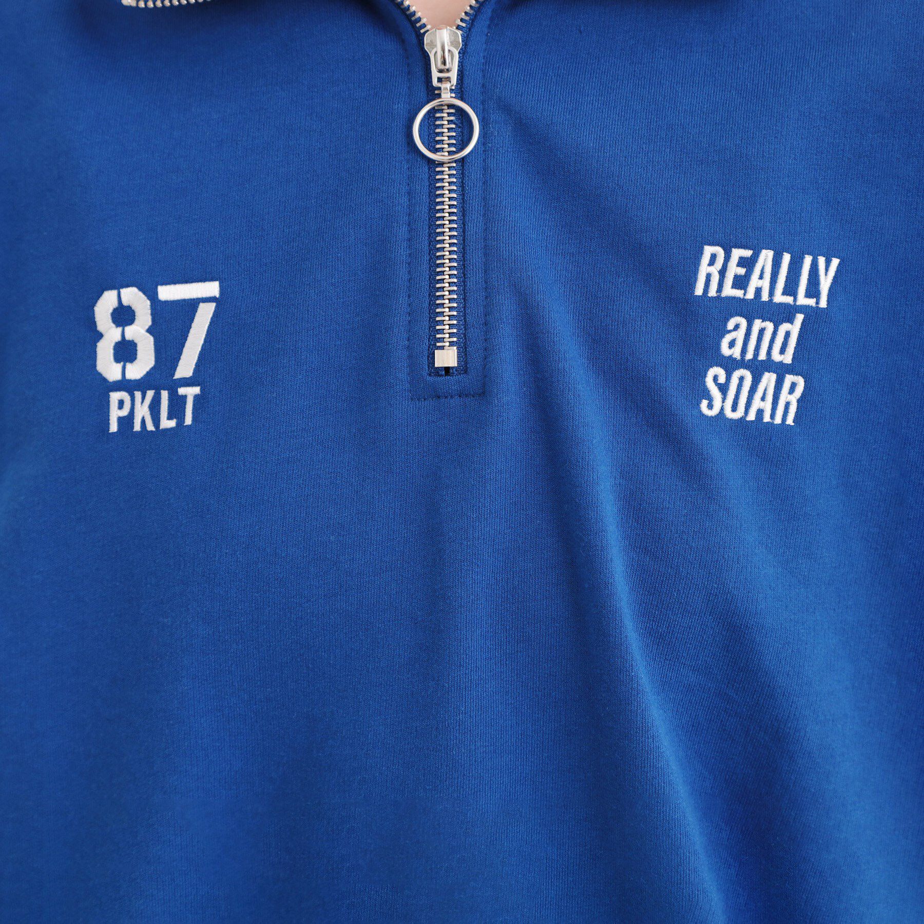 PINK-latte「メッシュ切替ハーフジッププルオーバー」|Tシャツ・カットソー|