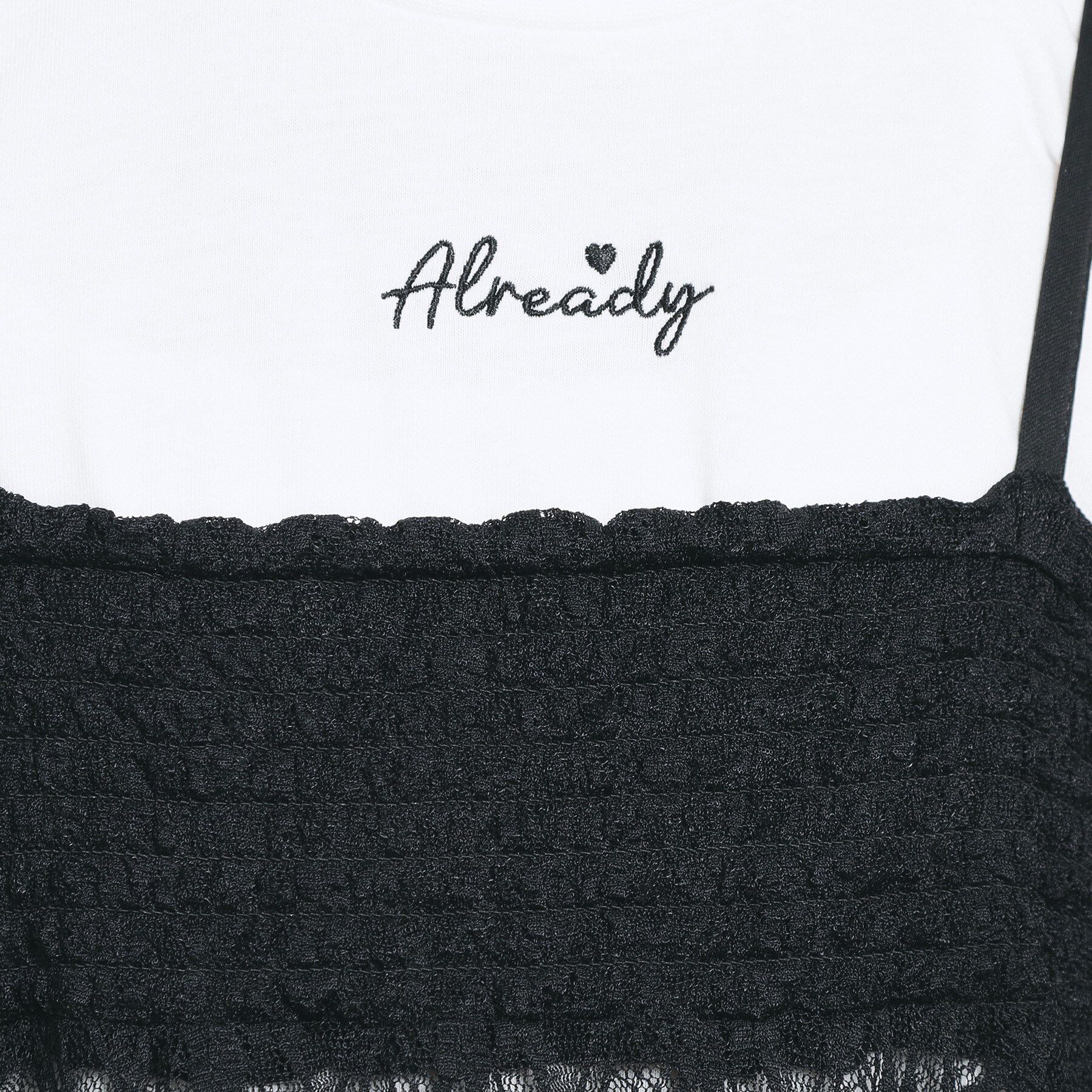 PINK-latte「【セットアイテム】2WAYレースビスチェ＋トップス」|Tシャツ・カットソー|