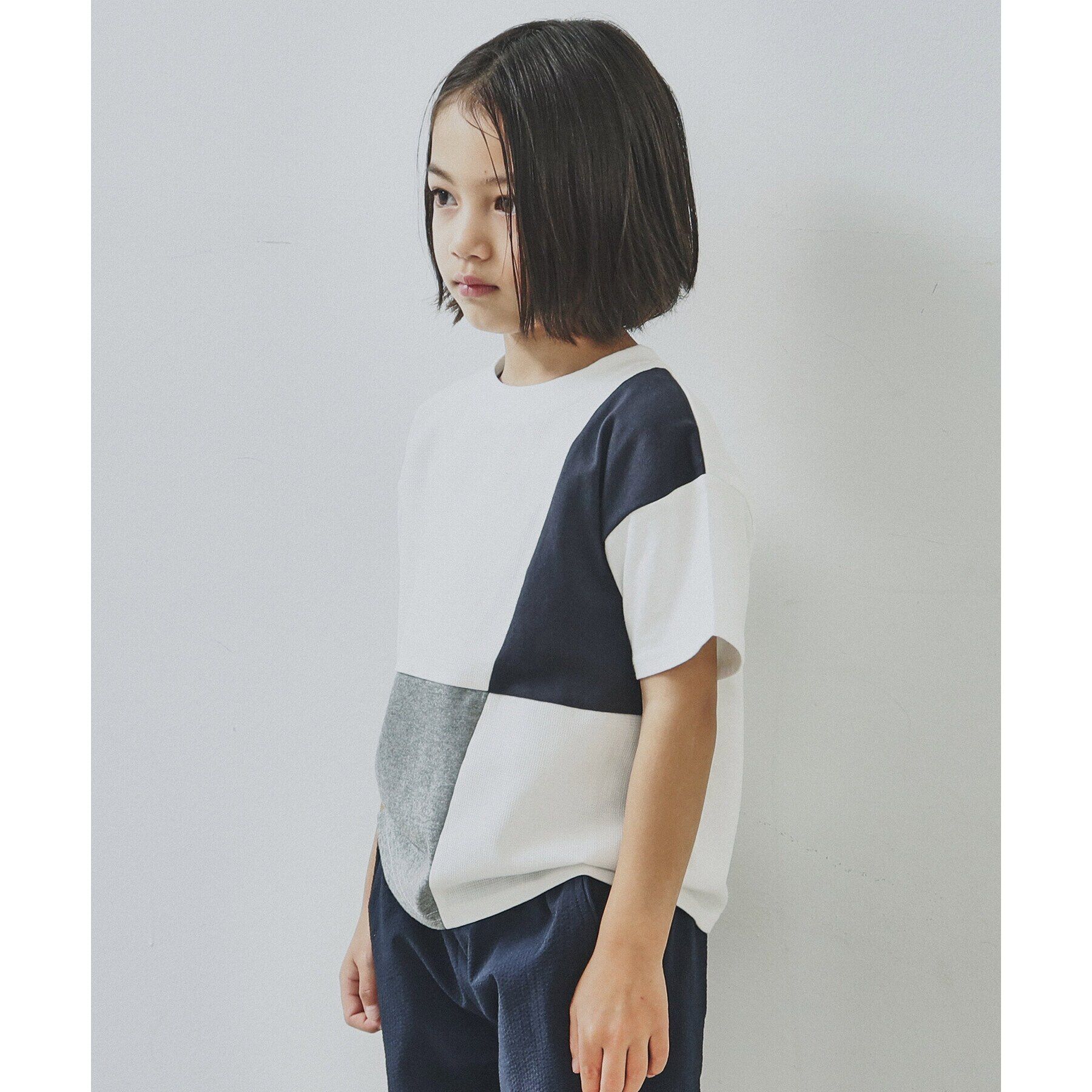 THE SHOP TK「【110-150/再入荷！パパとおそろい】ブロッキングTシャツ」|Tシャツ・カットソー|