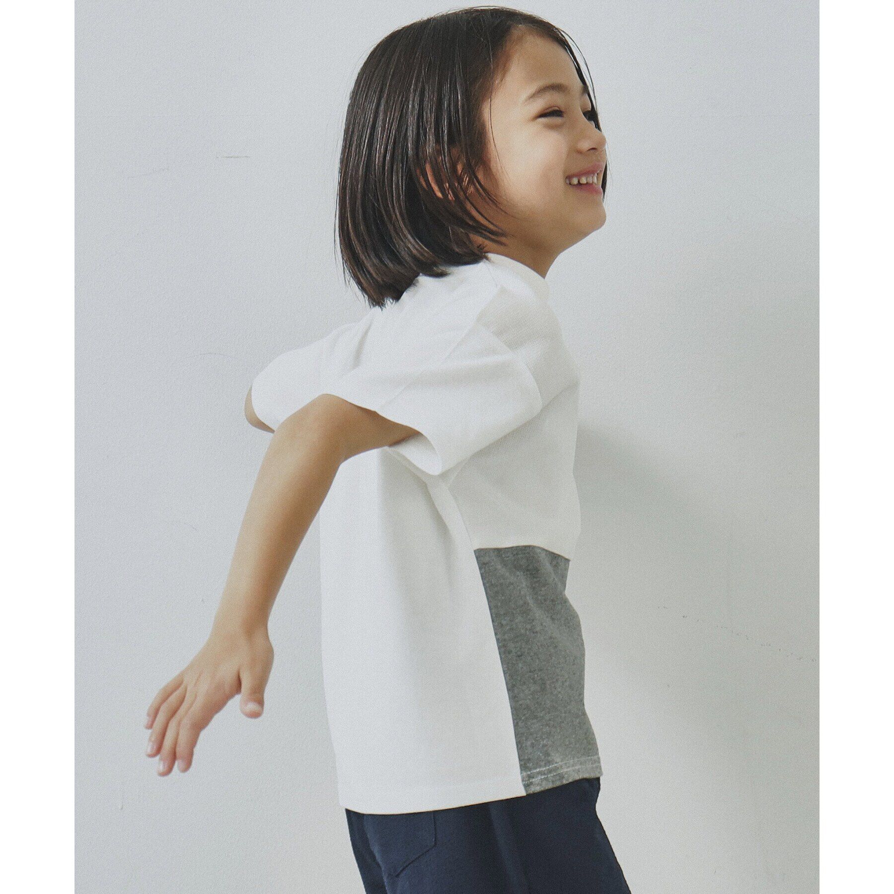 THE SHOP TK「【110-150/再入荷！パパとおそろい】ブロッキングTシャツ」|Tシャツ・カットソー|