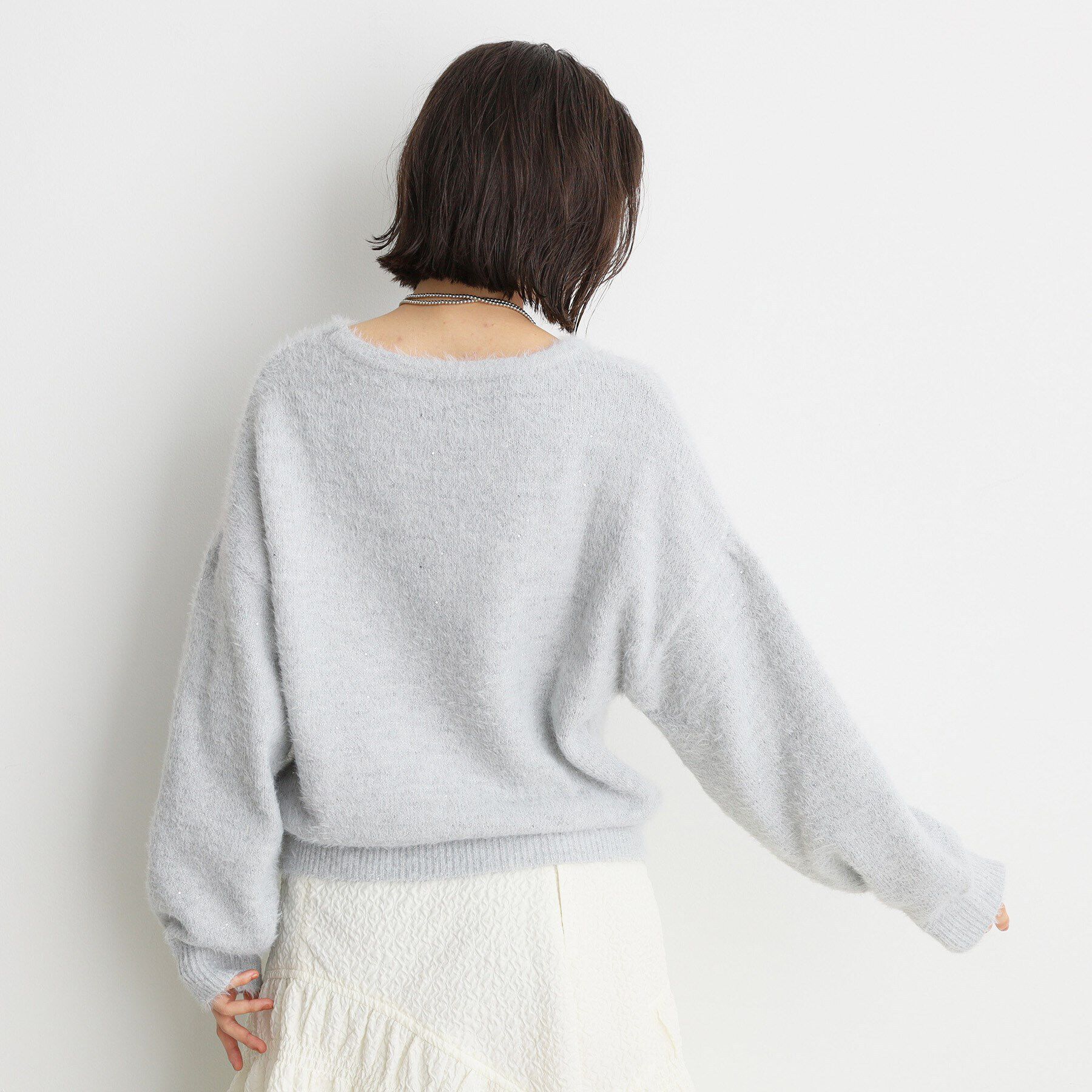 THE SHOP TK「【＠BAILA掲載】スパンコールフェザーニット/洗濯機OK」|ニット・セーター|