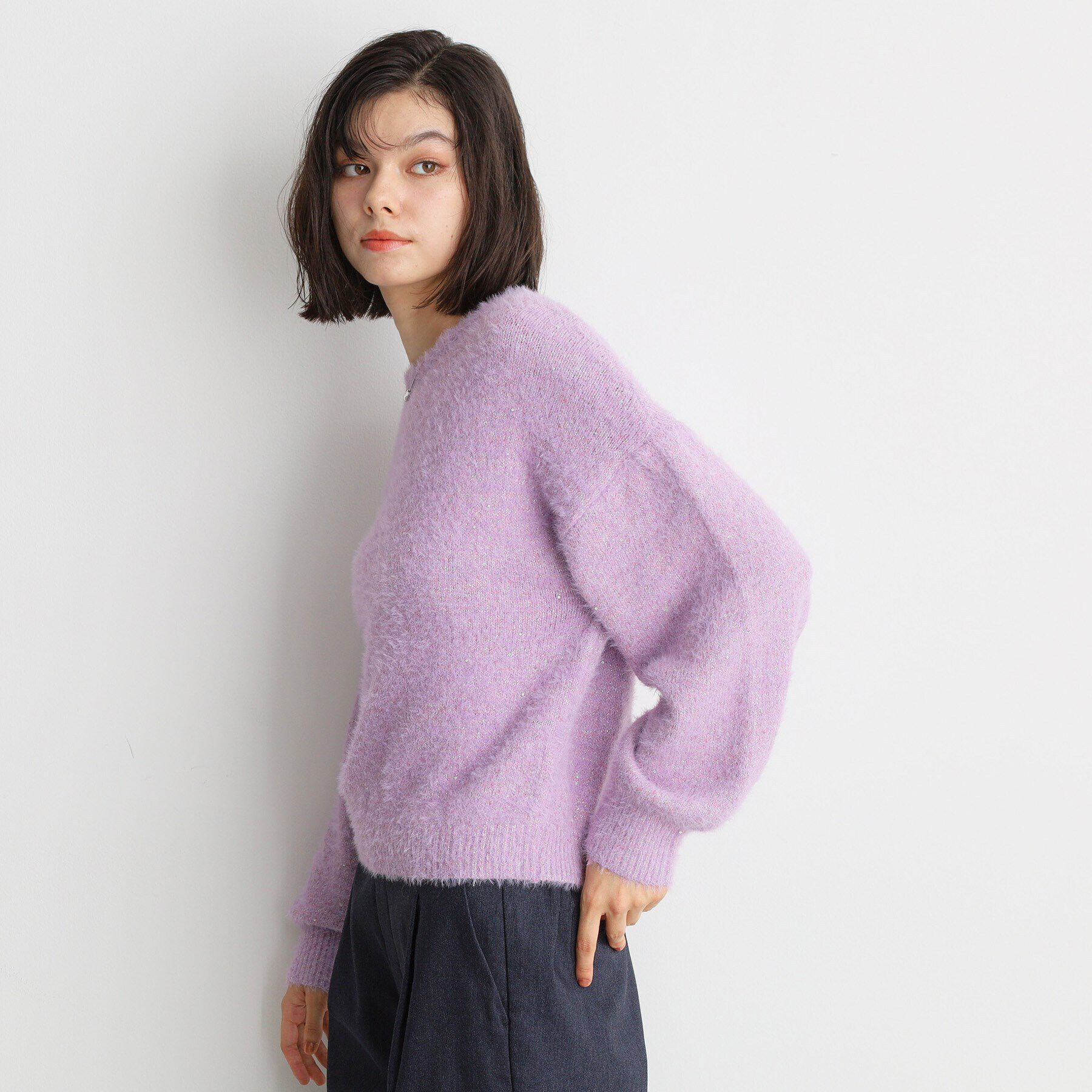 THE SHOP TK「【＠BAILA掲載】スパンコールフェザーニット/洗濯機OK」|ニット・セーター|