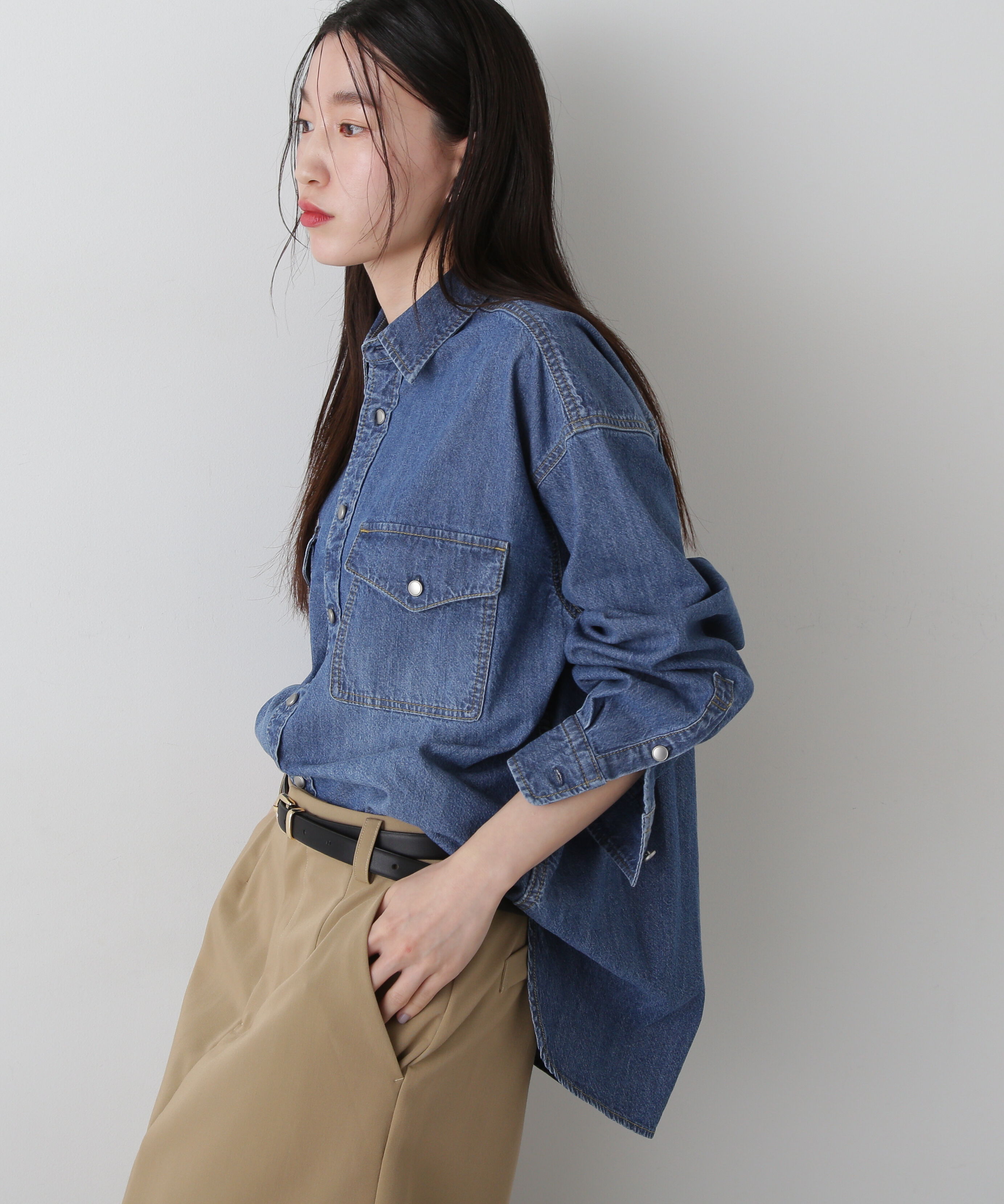  「ルーズデニムシャツ」|シャツ・ブラウス|