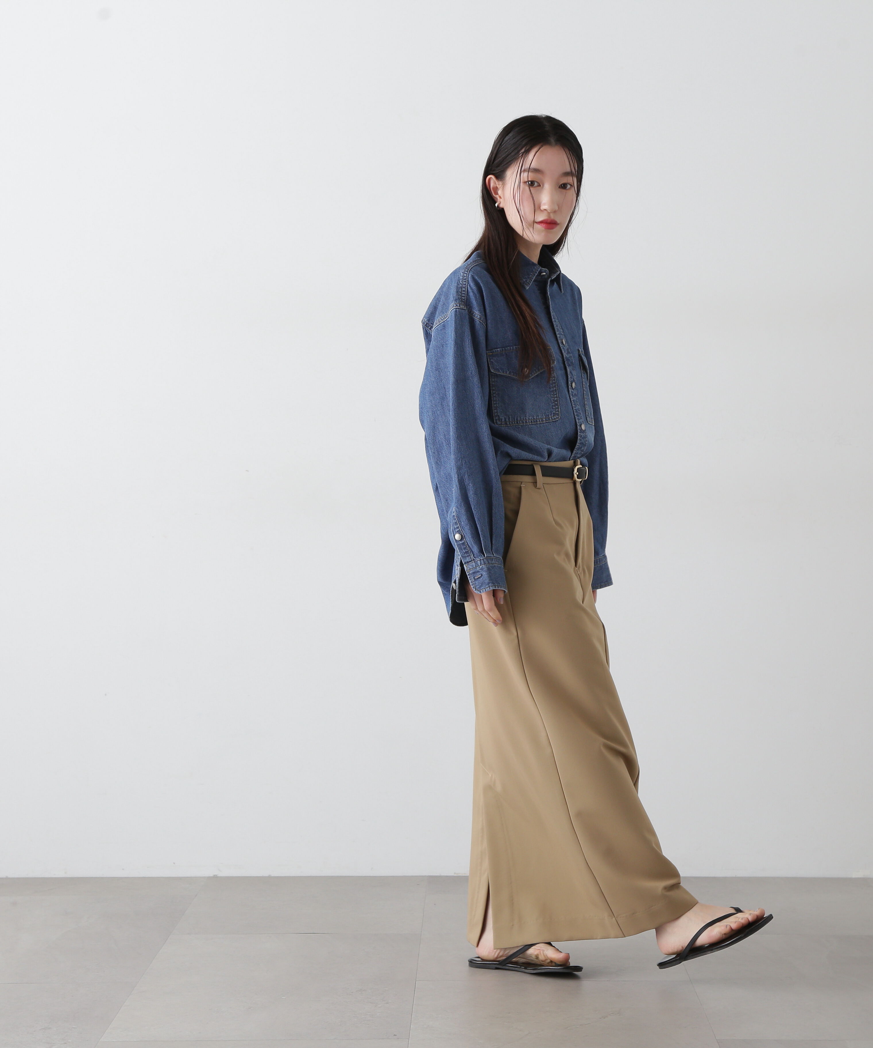  「ルーズデニムシャツ」|シャツ・ブラウス|