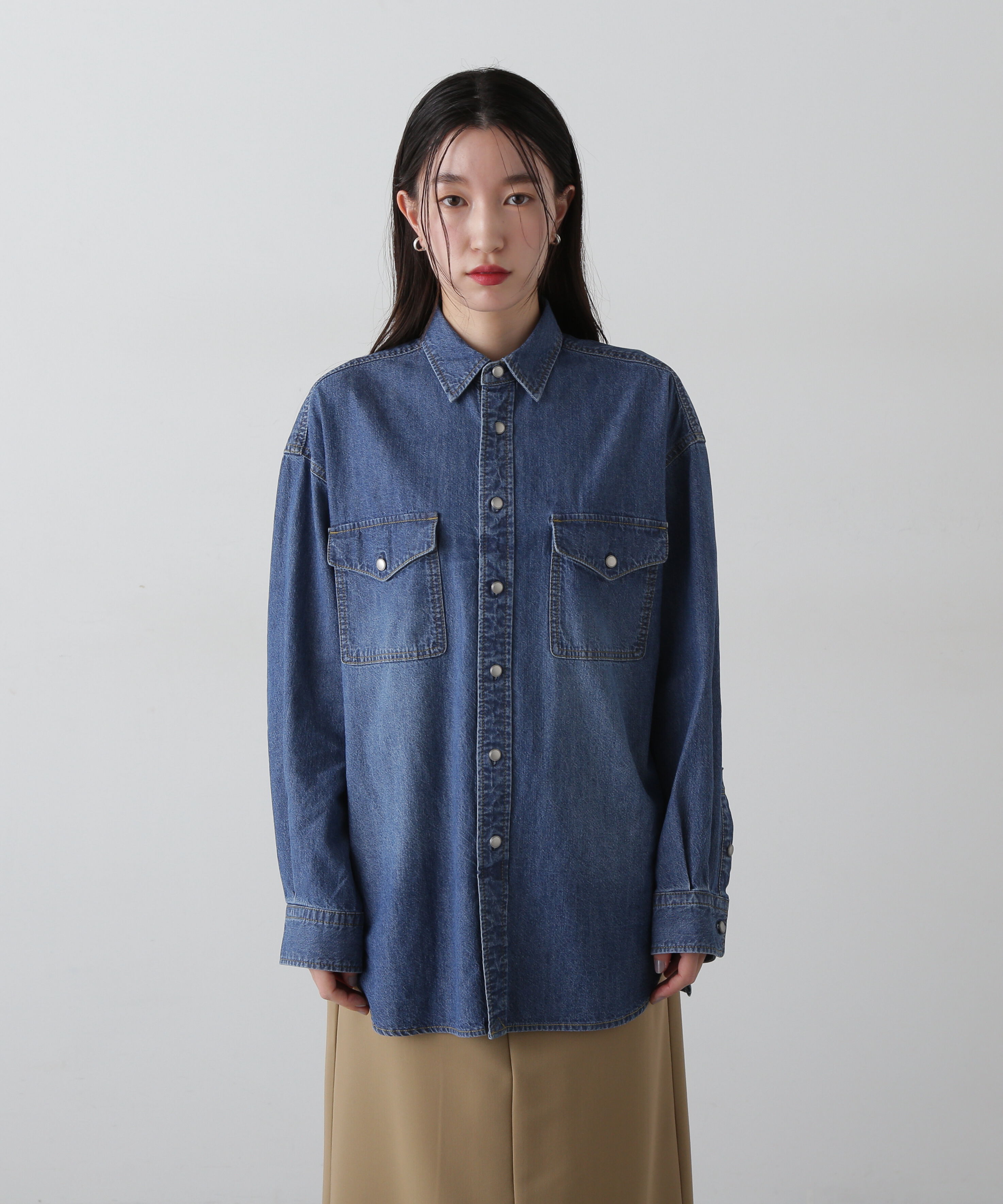  「ルーズデニムシャツ」|シャツ・ブラウス|