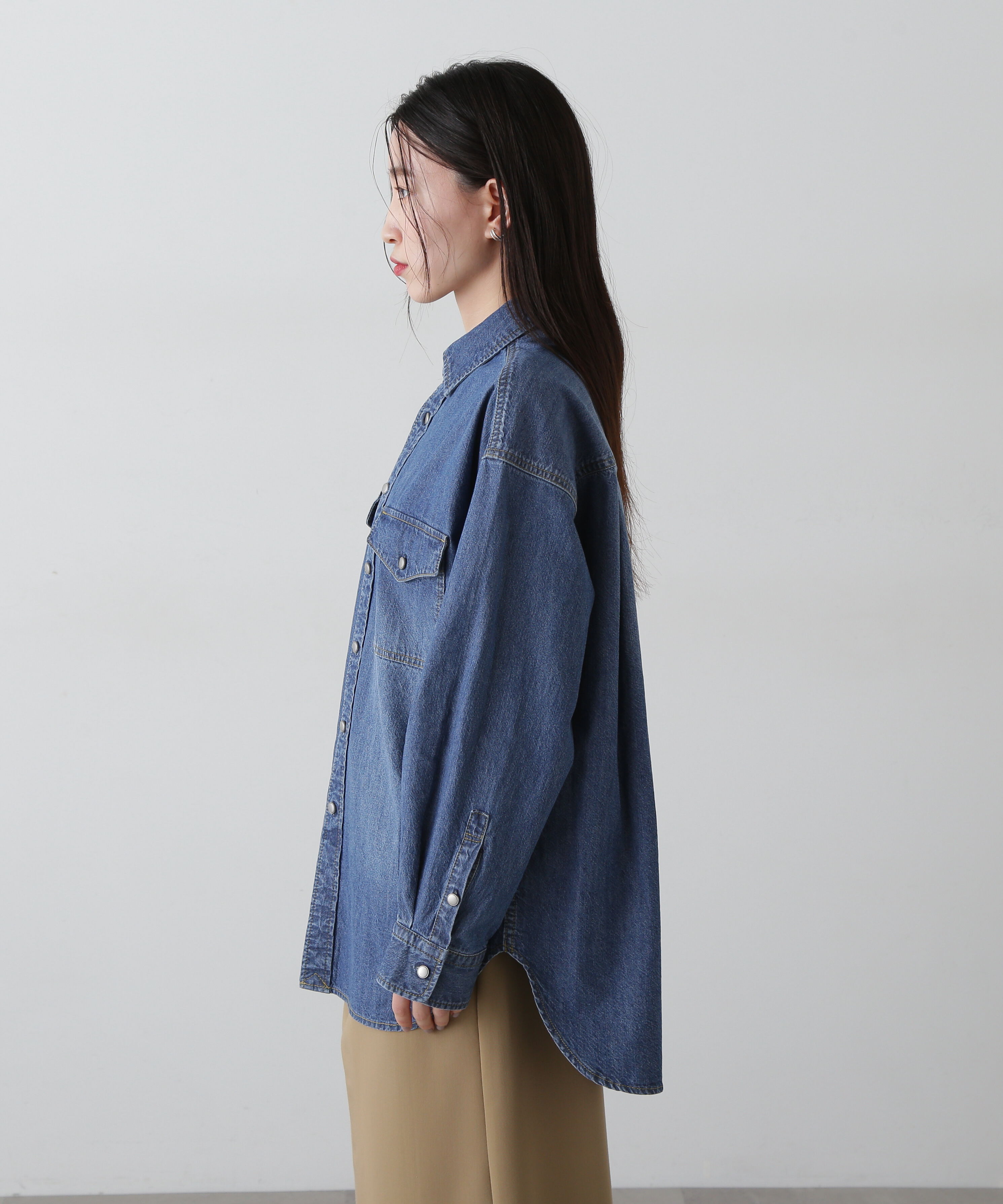  「ルーズデニムシャツ」|シャツ・ブラウス|