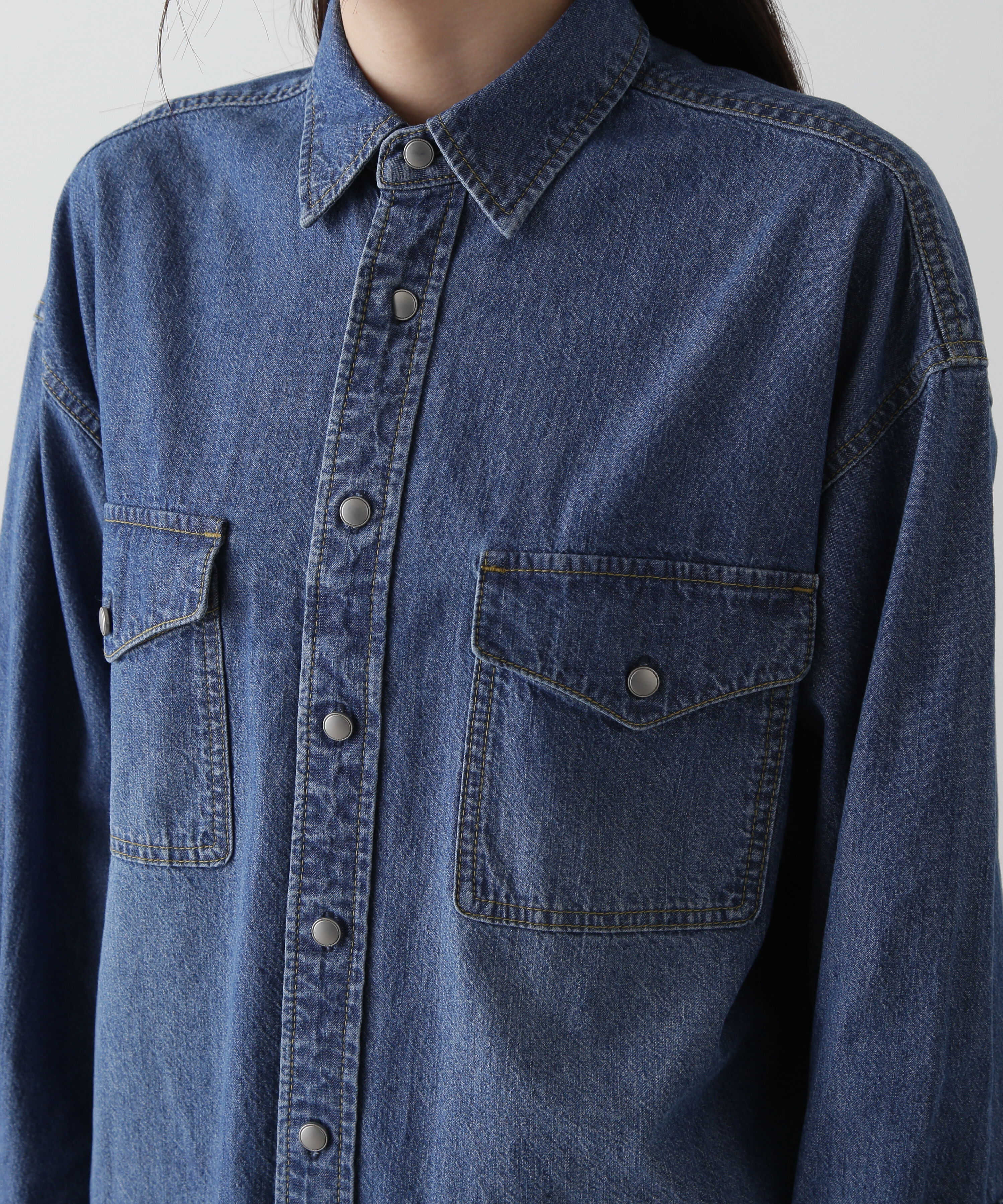  「ルーズデニムシャツ」|シャツ・ブラウス|