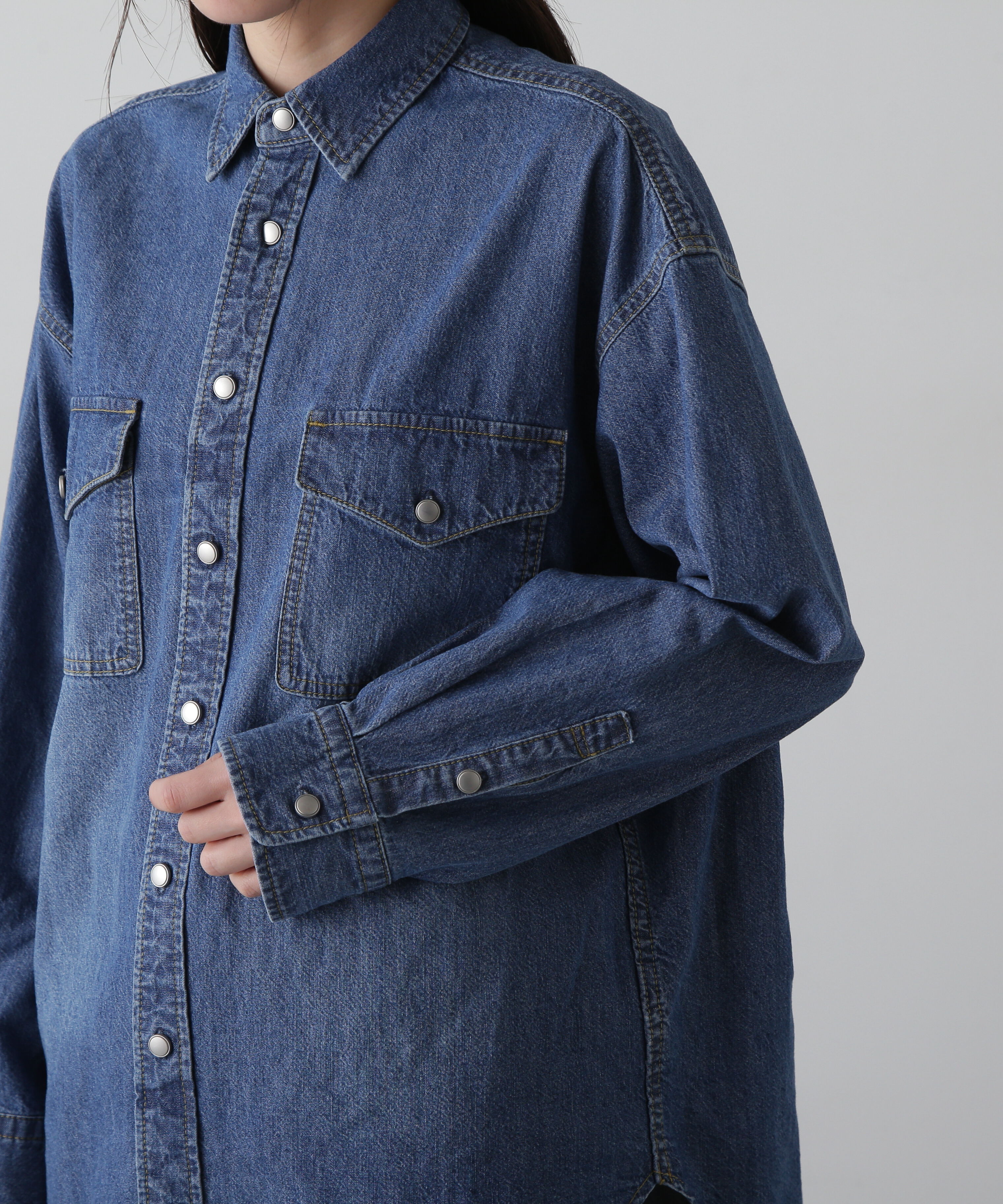  「ルーズデニムシャツ」|シャツ・ブラウス|