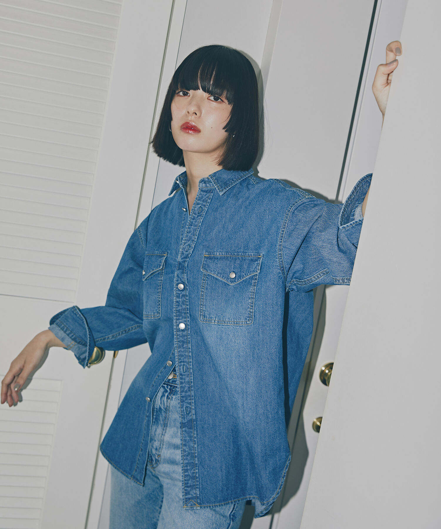  「ルーズデニムシャツ」|シャツ・ブラウス|