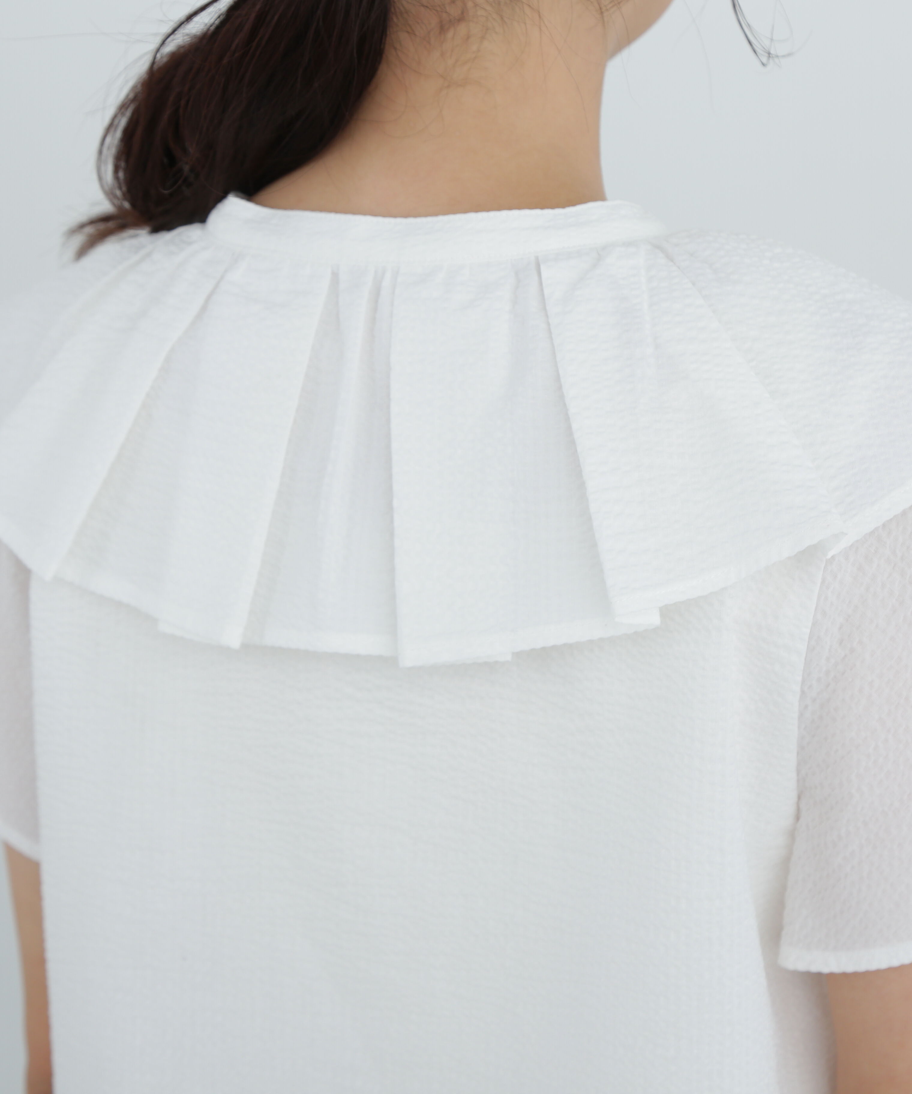  「サッカーラッフルリボンブラウス」|シャツ・ブラウス|