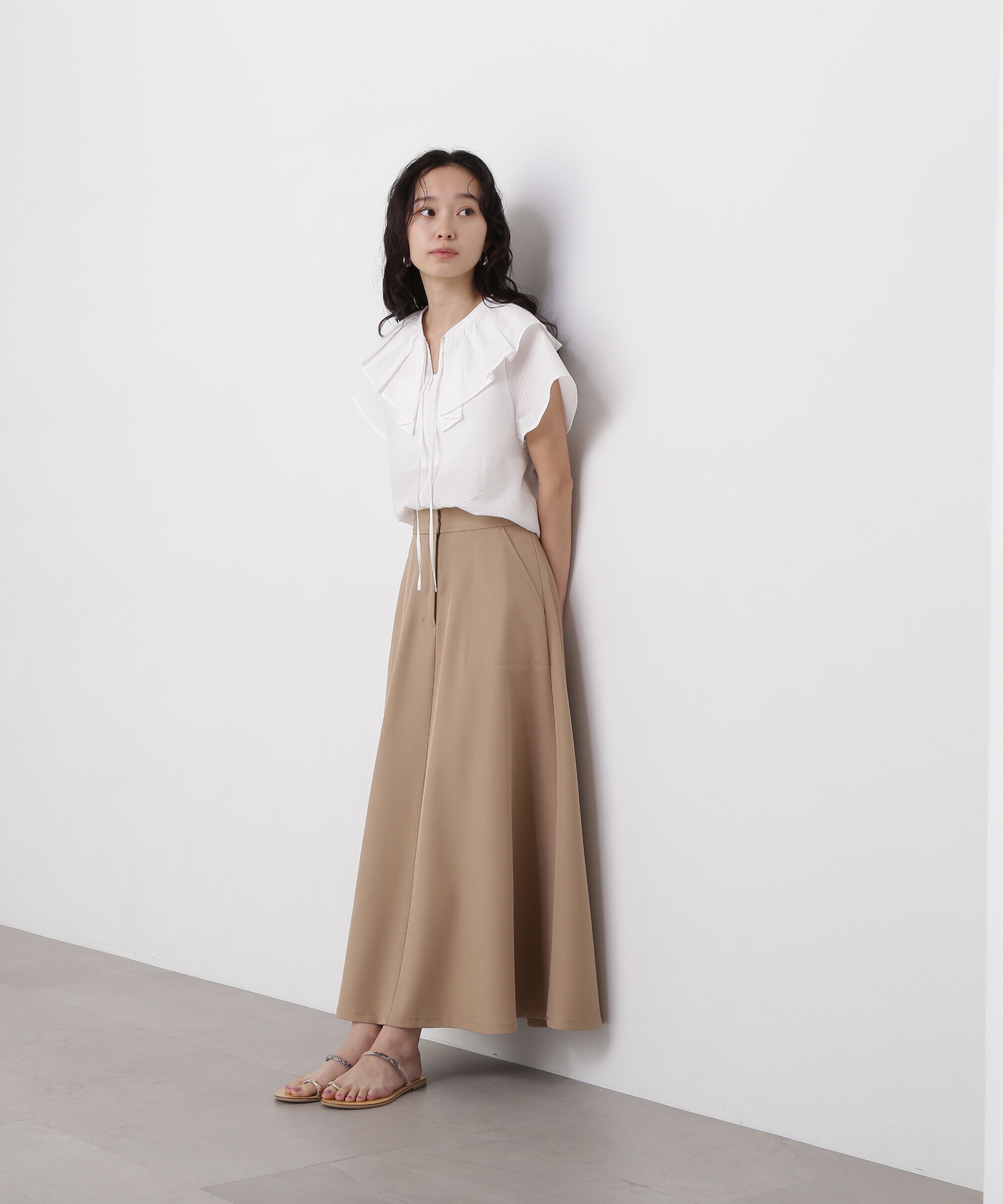  「サッカーラッフルリボンブラウス」|シャツ・ブラウス|