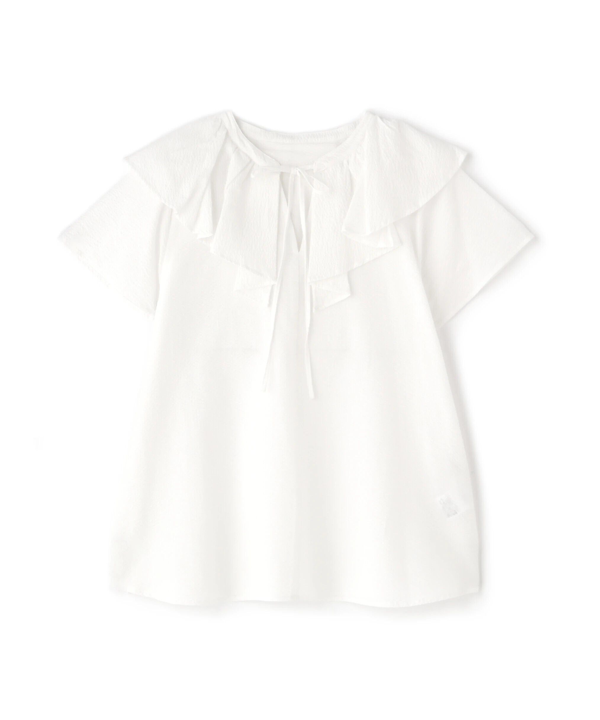  「サッカーラッフルリボンブラウス」|シャツ・ブラウス|