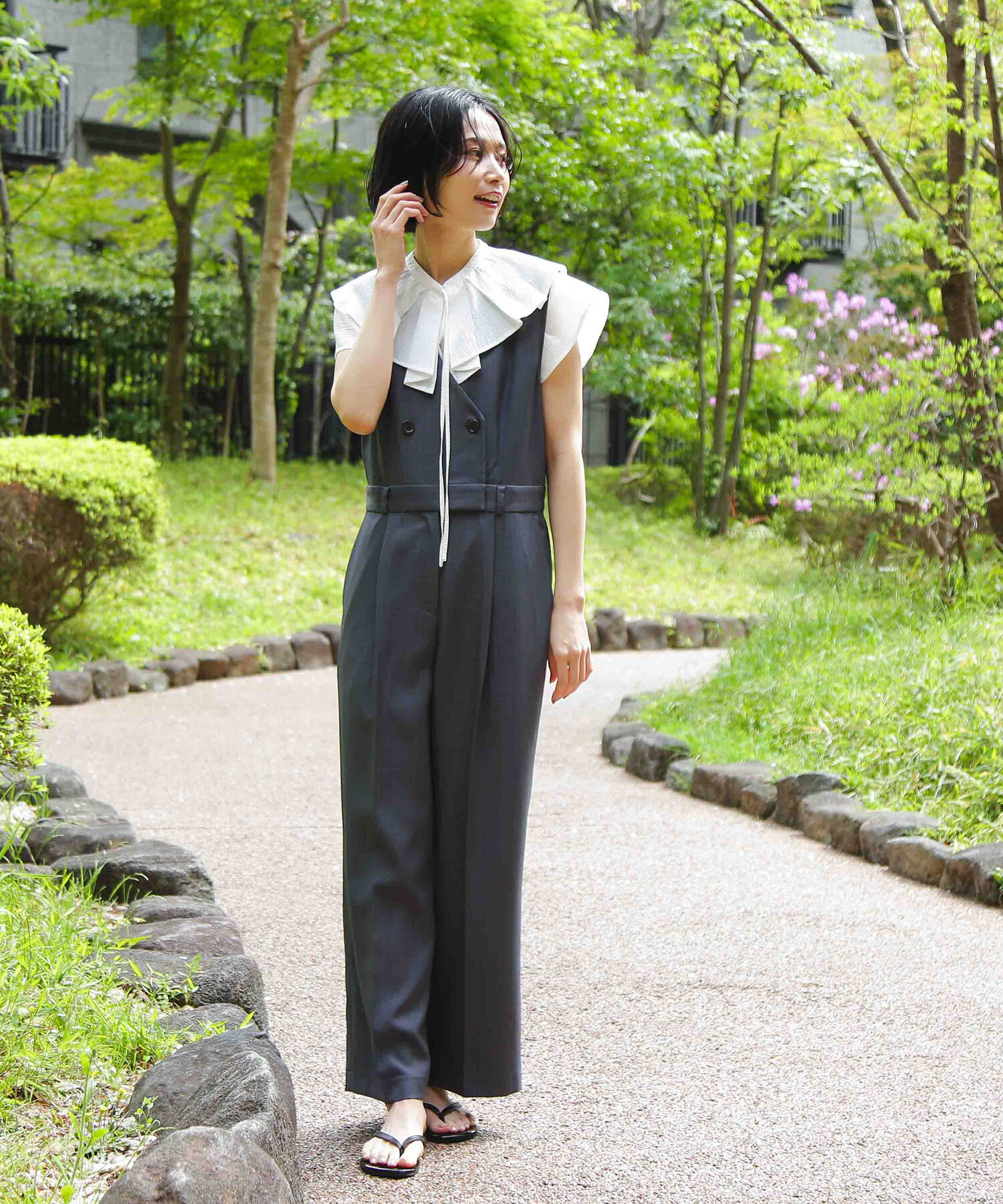  「サッカーラッフルリボンブラウス」|シャツ・ブラウス|