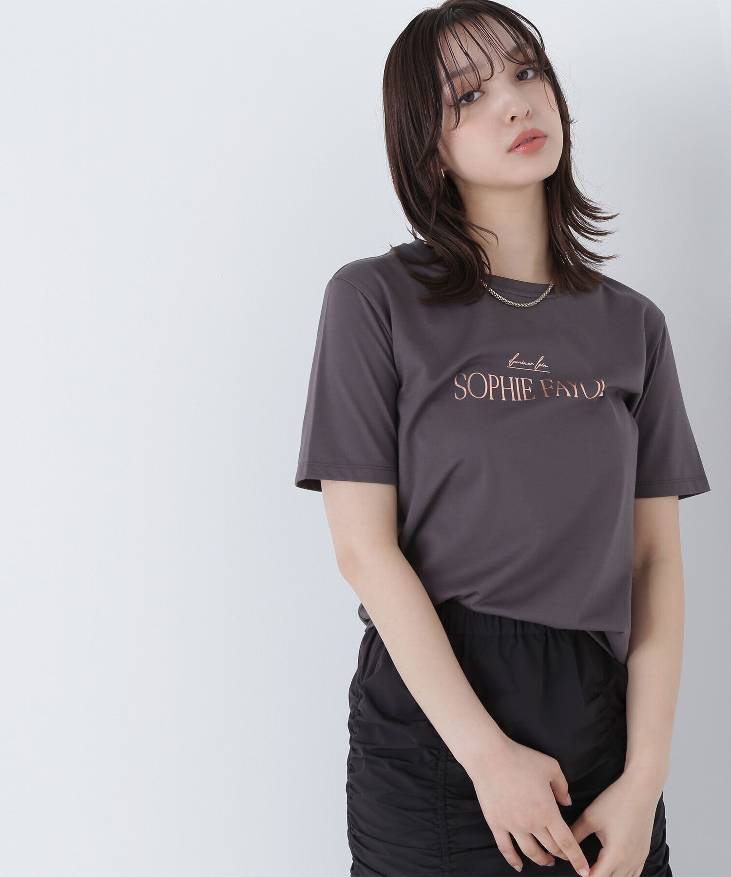  「箔ロゴプリントTシャツ」|Tシャツ・カットソー|
