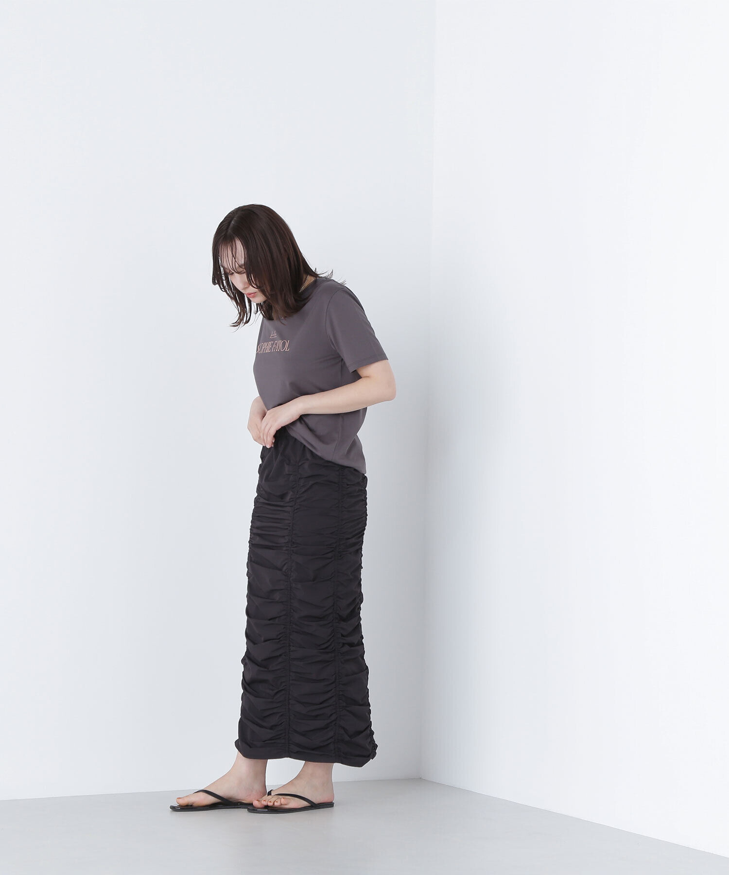  「箔ロゴプリントTシャツ」|Tシャツ・カットソー|