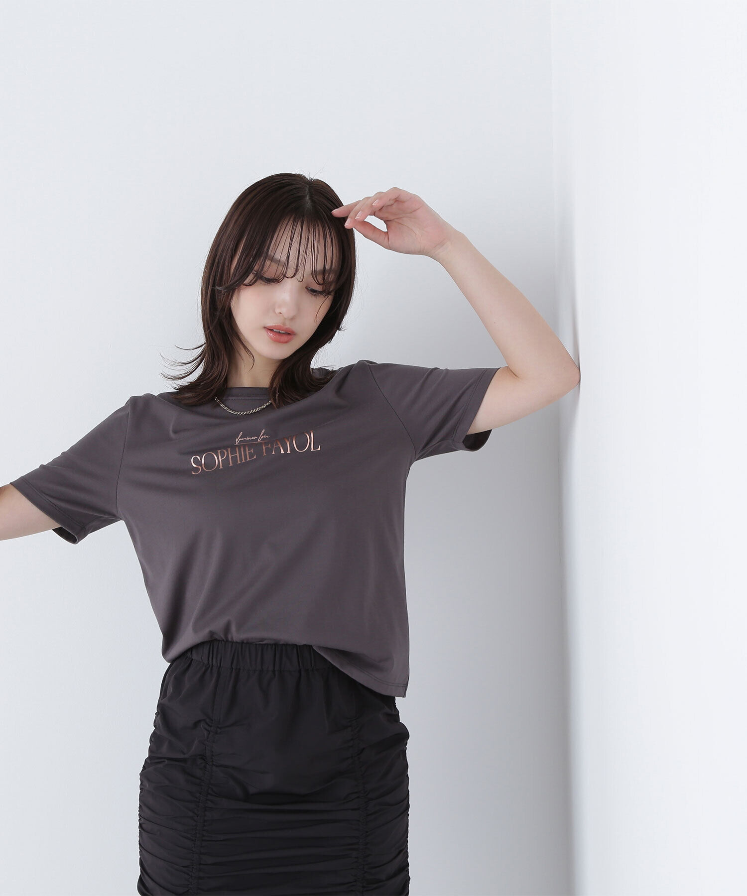  「箔ロゴプリントTシャツ」|Tシャツ・カットソー|