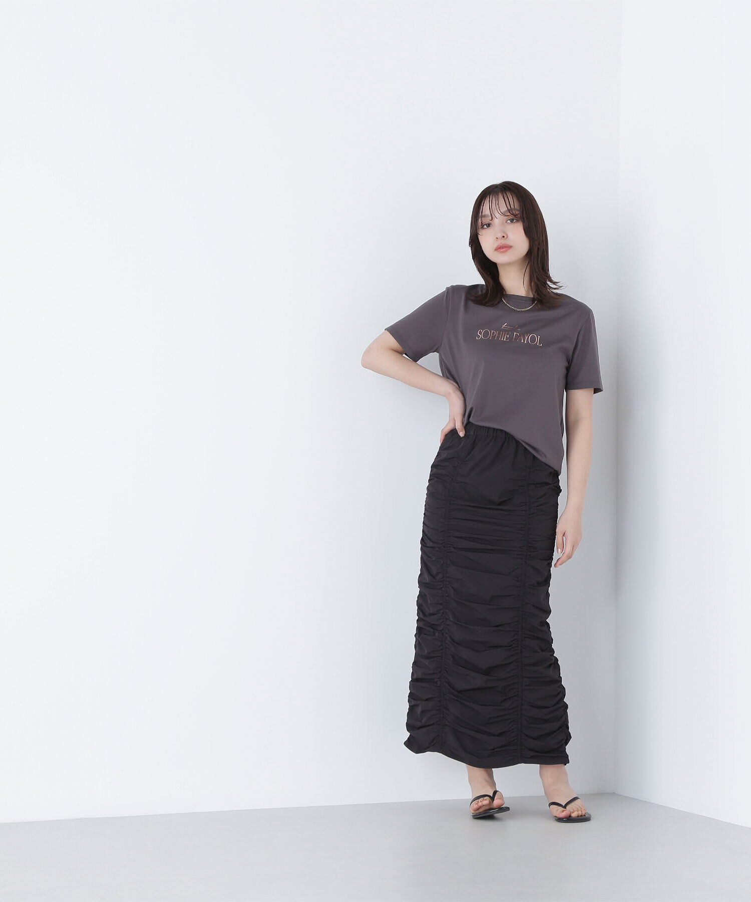  「箔ロゴプリントTシャツ」|Tシャツ・カットソー|