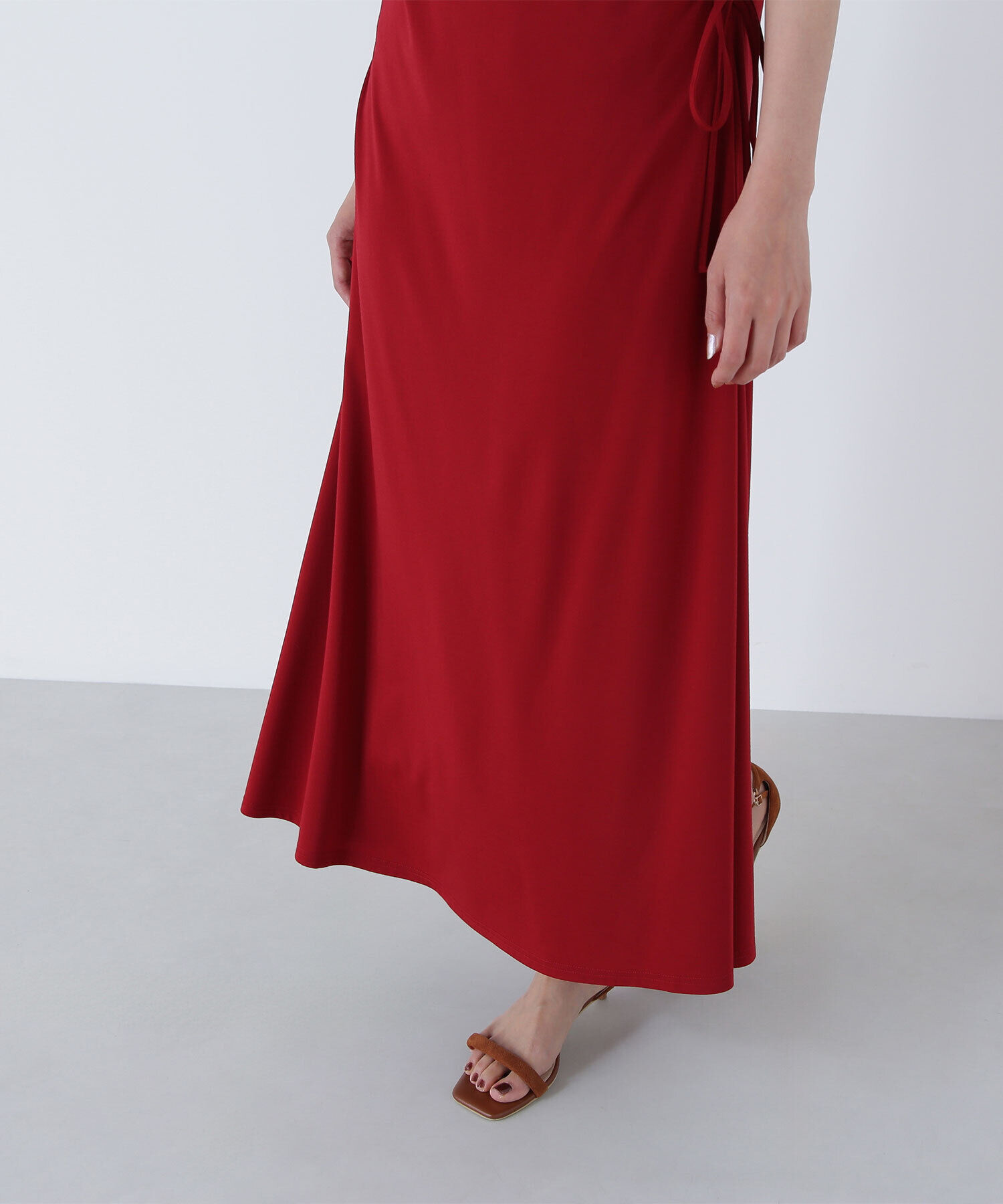  「サイドギャザーカットソーワンピース」|ワンピース|