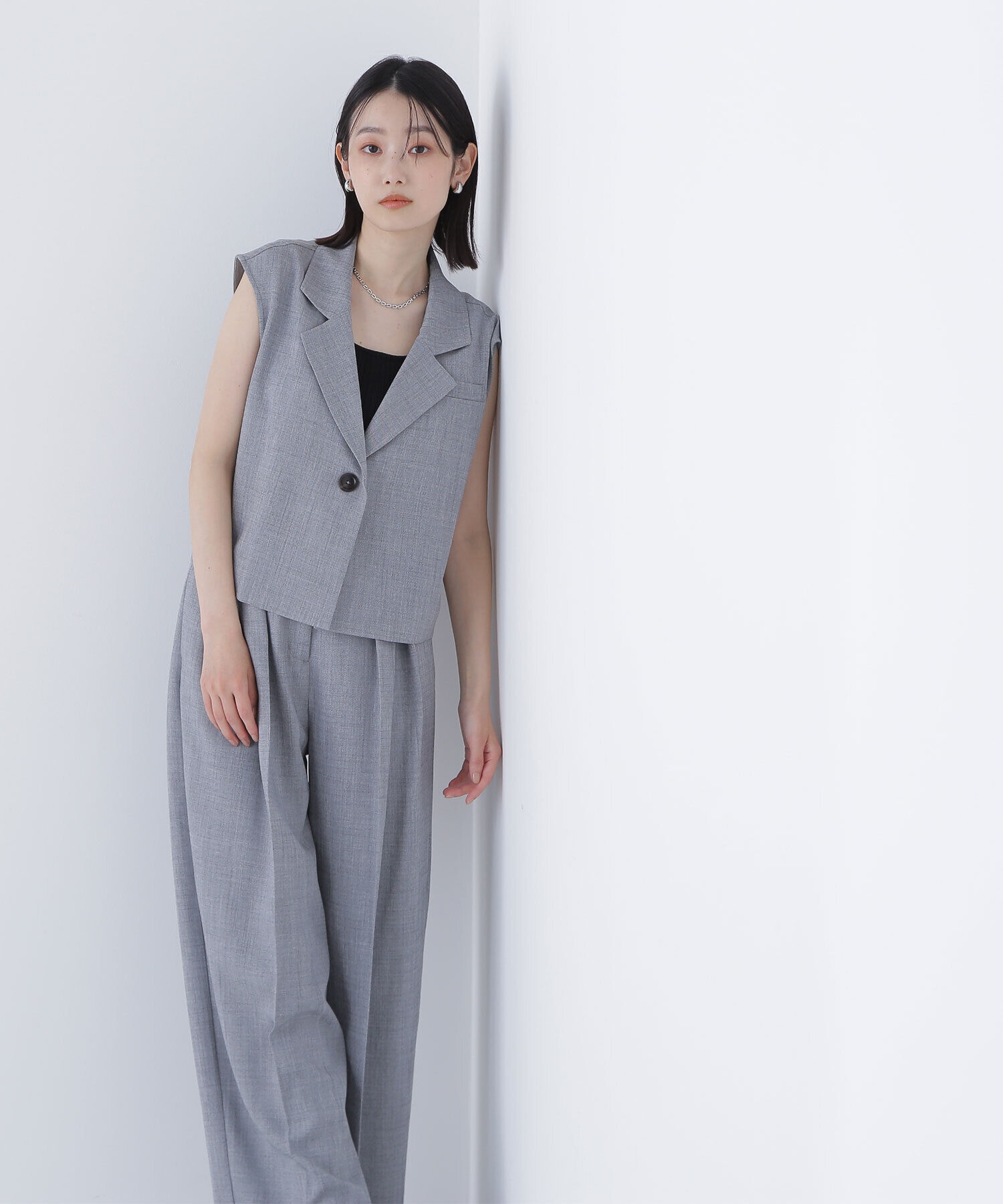  「クロップドジレセットアップ」|ワンピース|