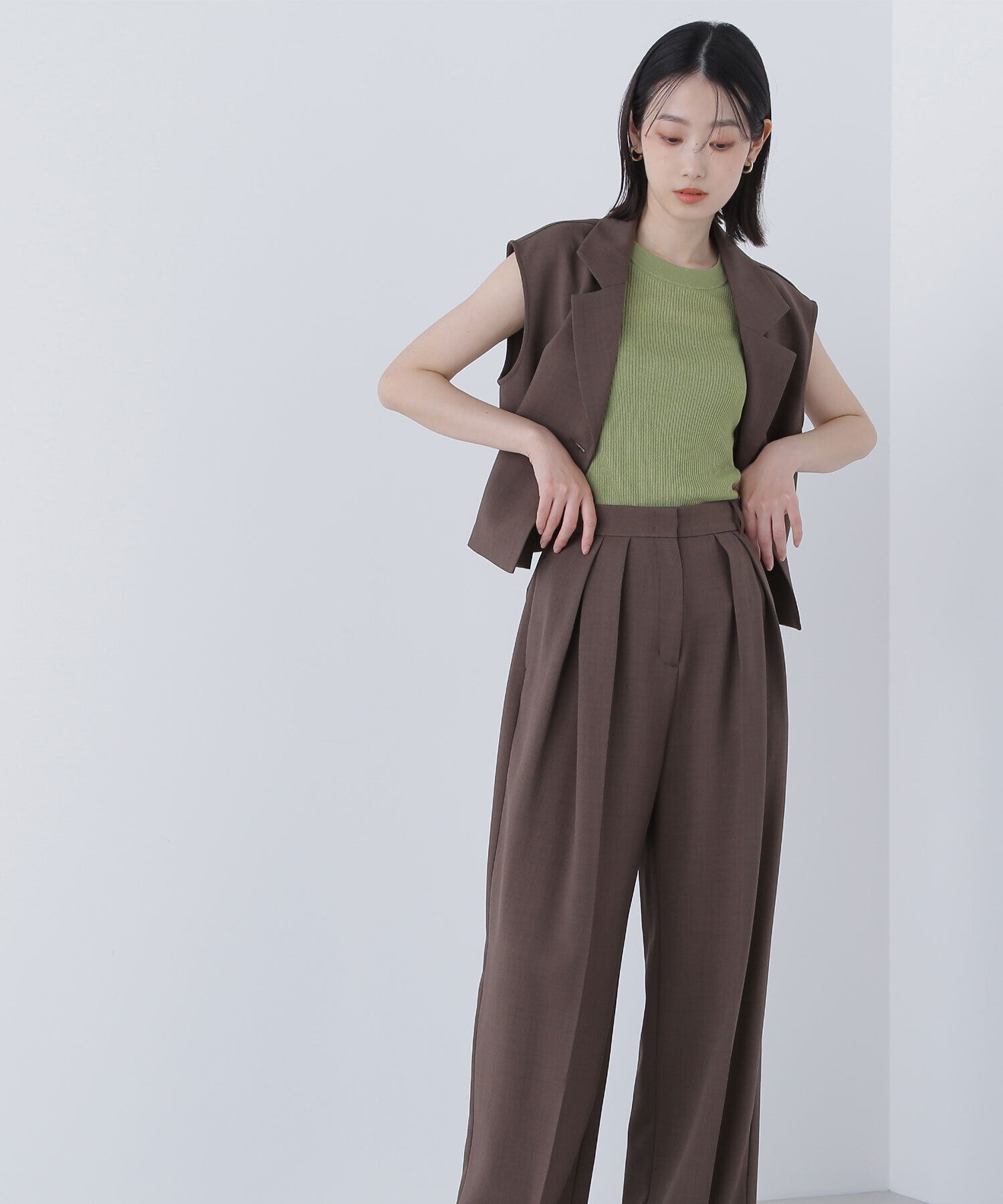  「クロップドジレセットアップ」|ワンピース|