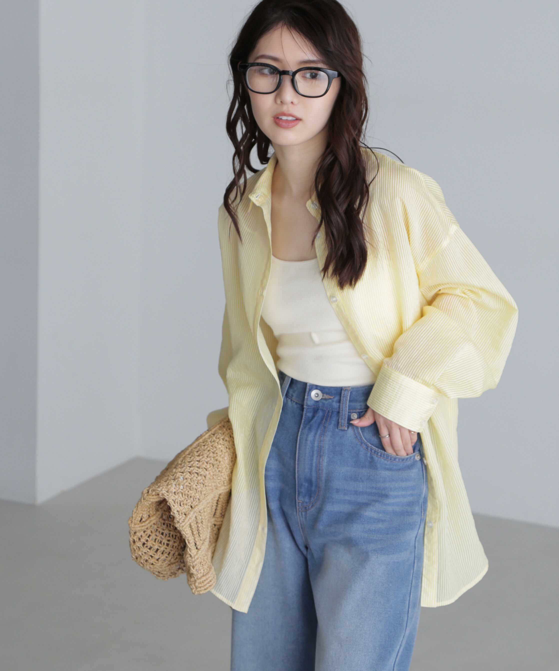  「シアーストライプオーバーシャツ」|シャツ・ブラウス|