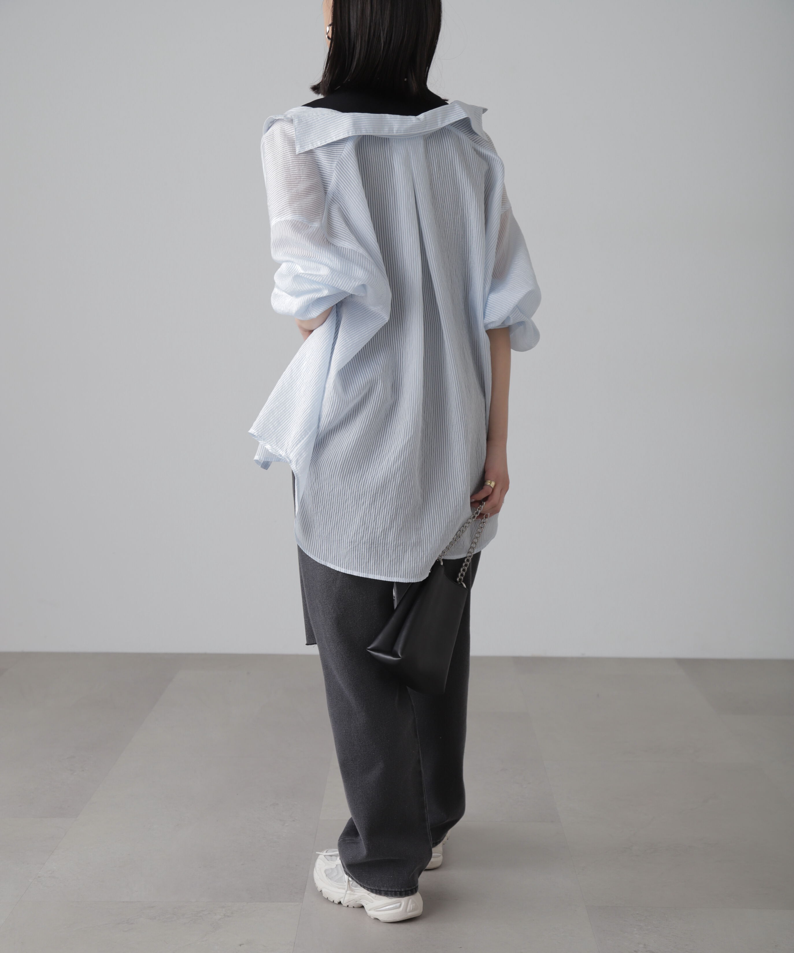  「シアーストライプオーバーシャツ」|シャツ・ブラウス|