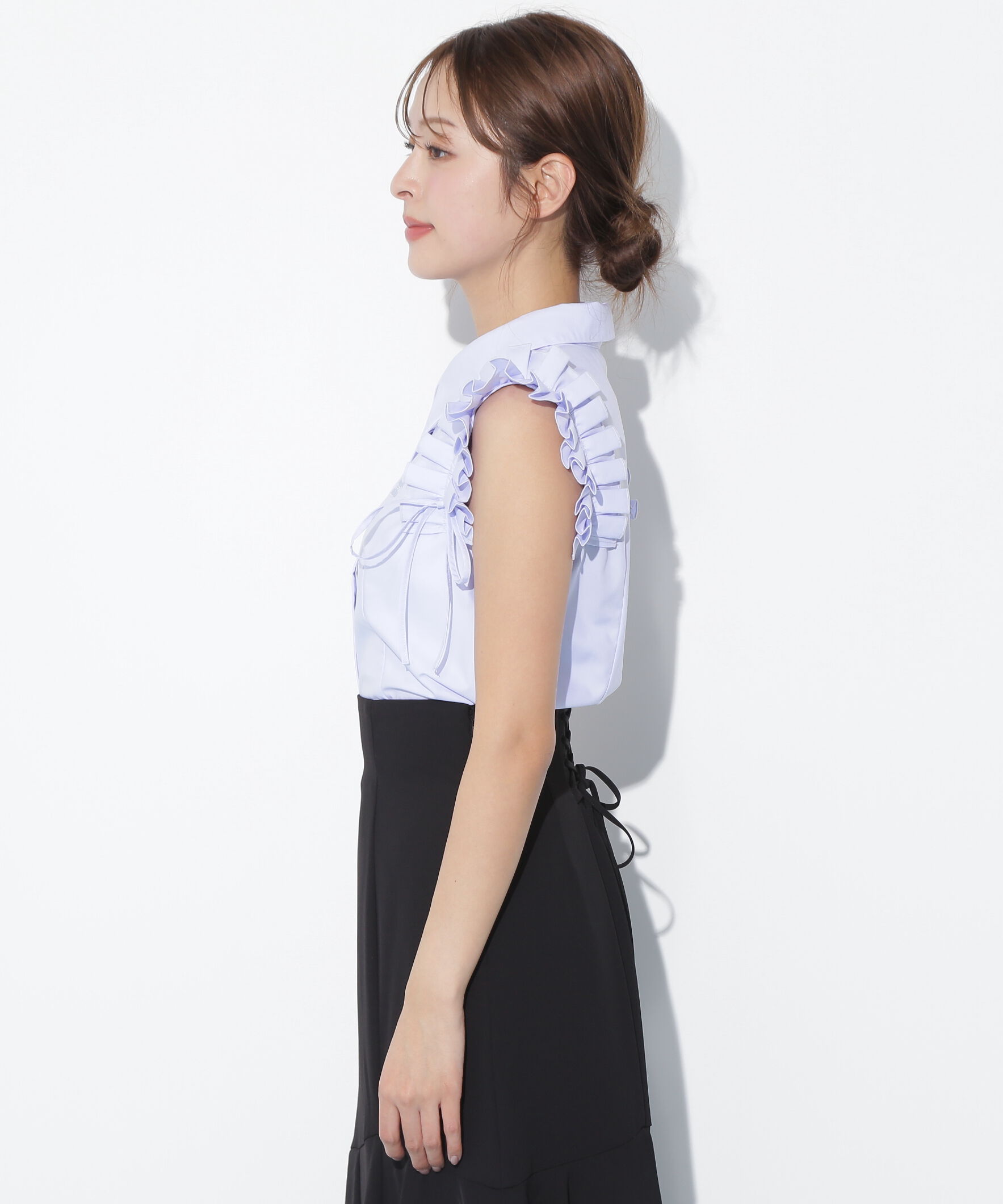  「ショルダーフリルブラウス」|シャツ・ブラウス|