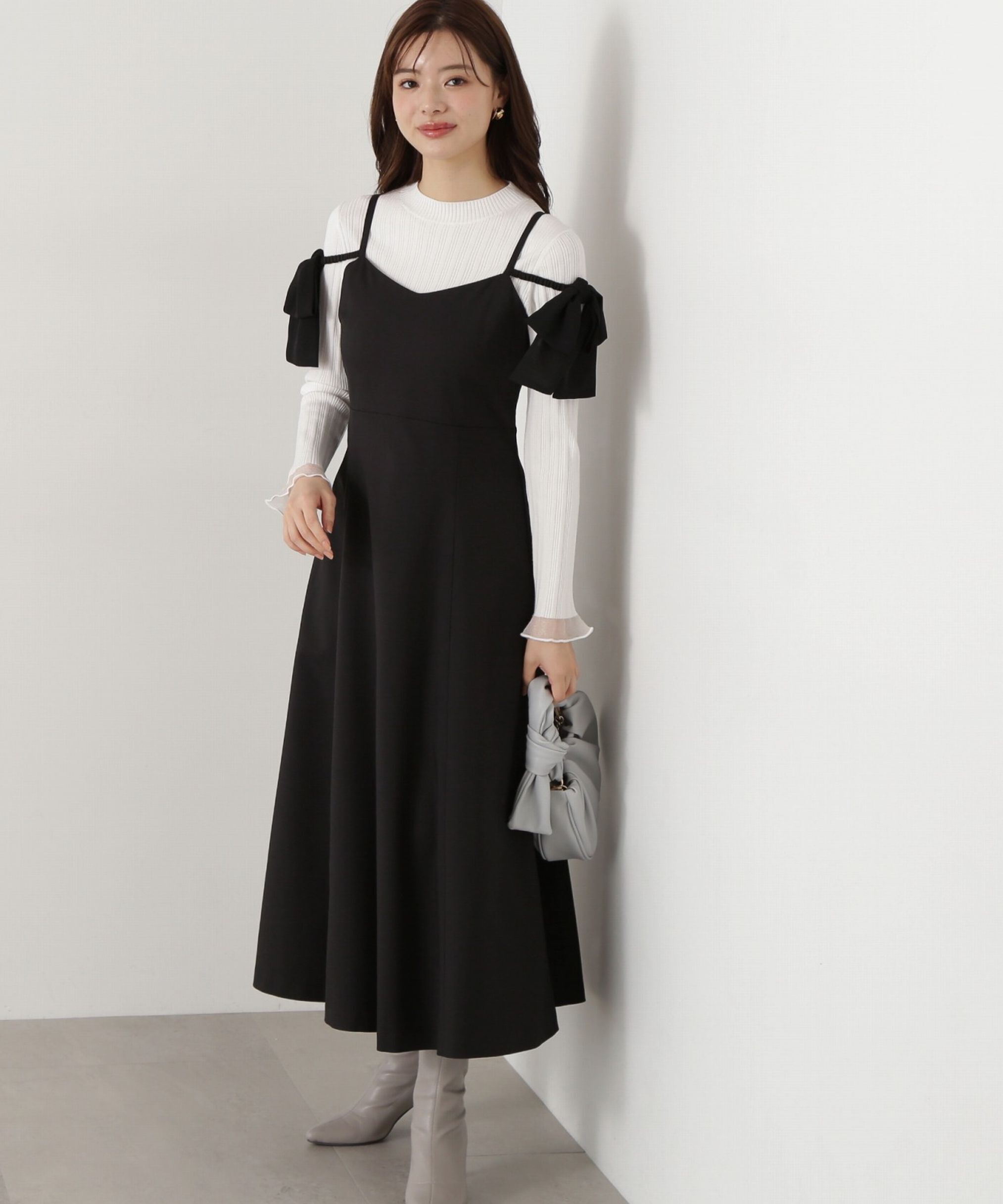 PROPORTION BODY DRESSING「ショルダーリボンキャミワンピース」|ワンピース|