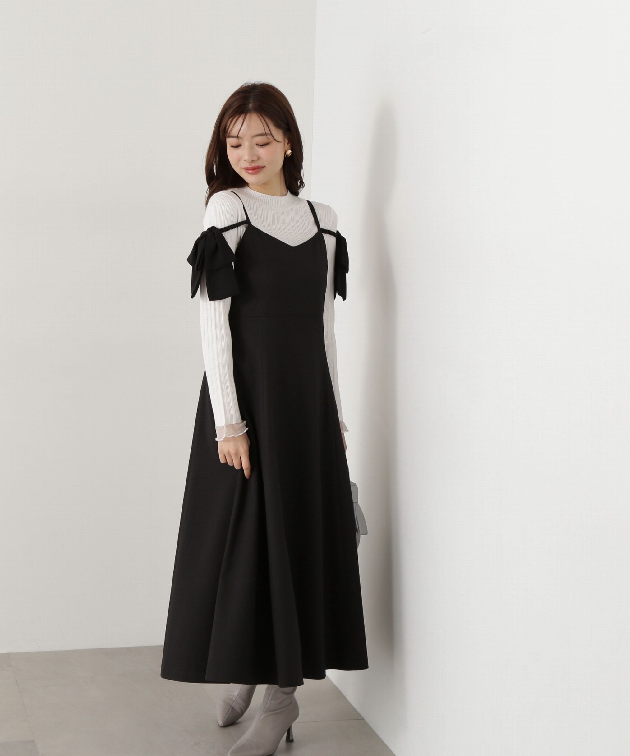 PROPORTION BODY DRESSING「ショルダーリボンキャミワンピース」|ワンピース|