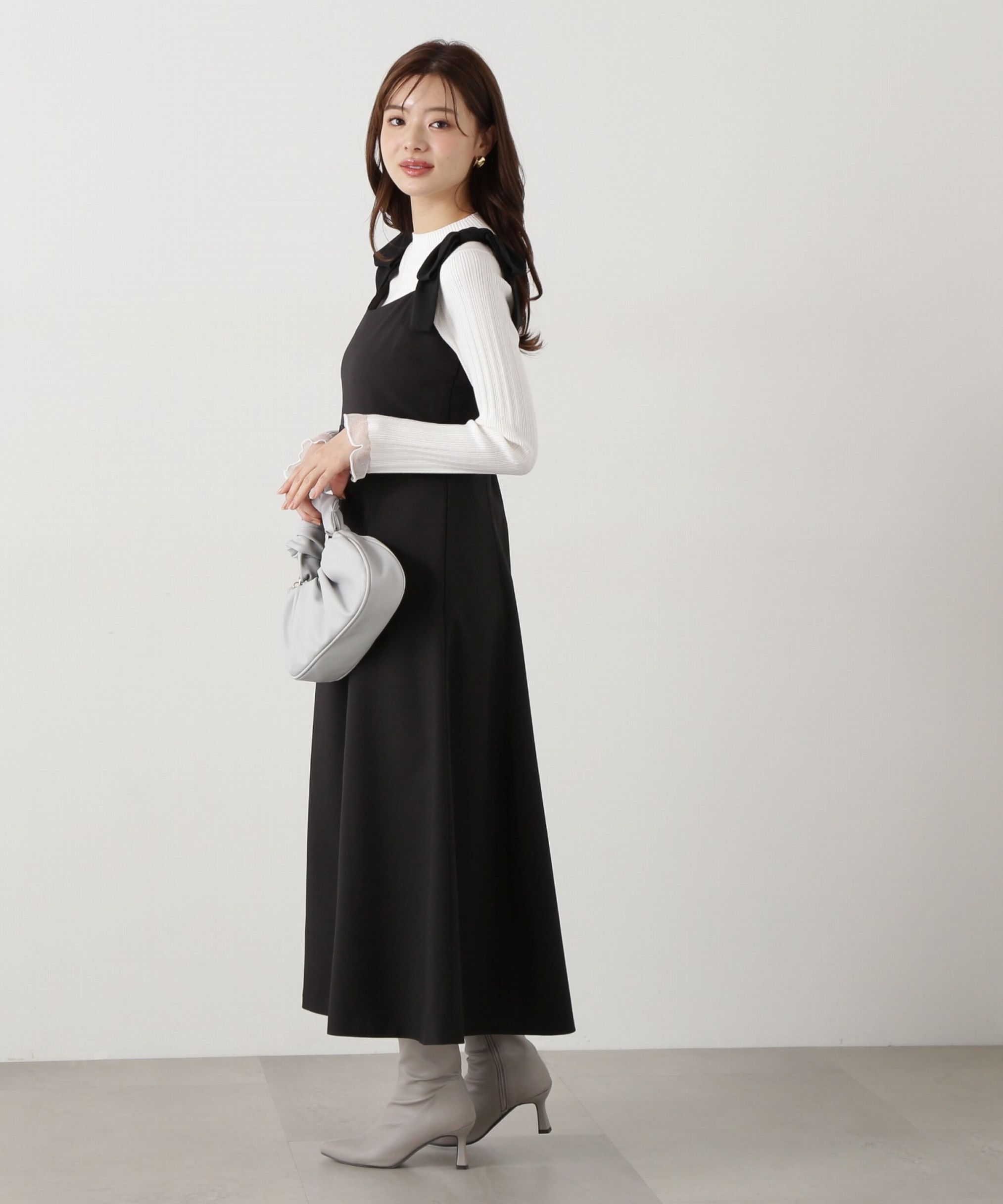 PROPORTION BODY DRESSING「ショルダーリボンキャミワンピース」|ワンピース|