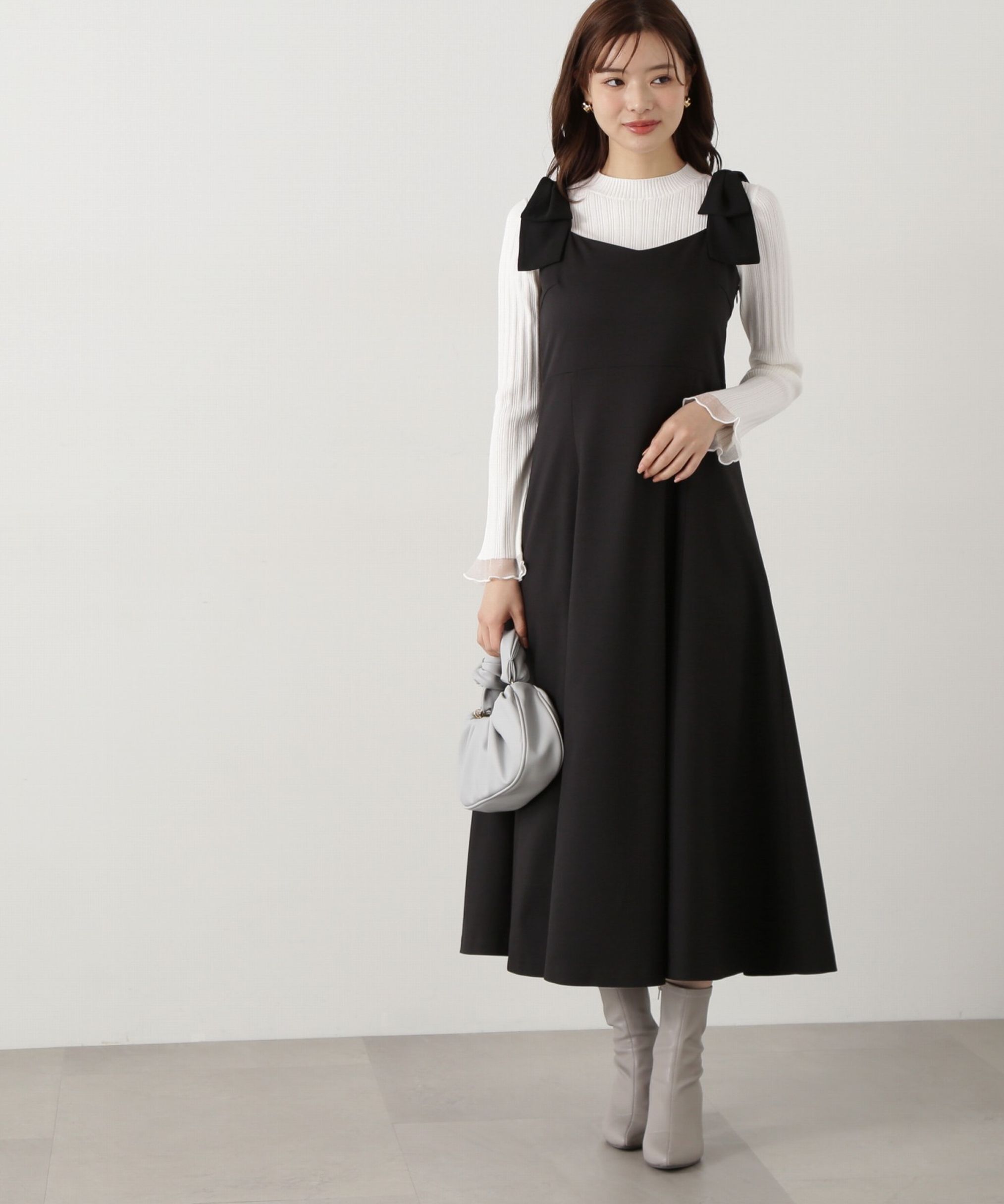 PROPORTION BODY DRESSING「ショルダーリボンキャミワンピース」|ワンピース|