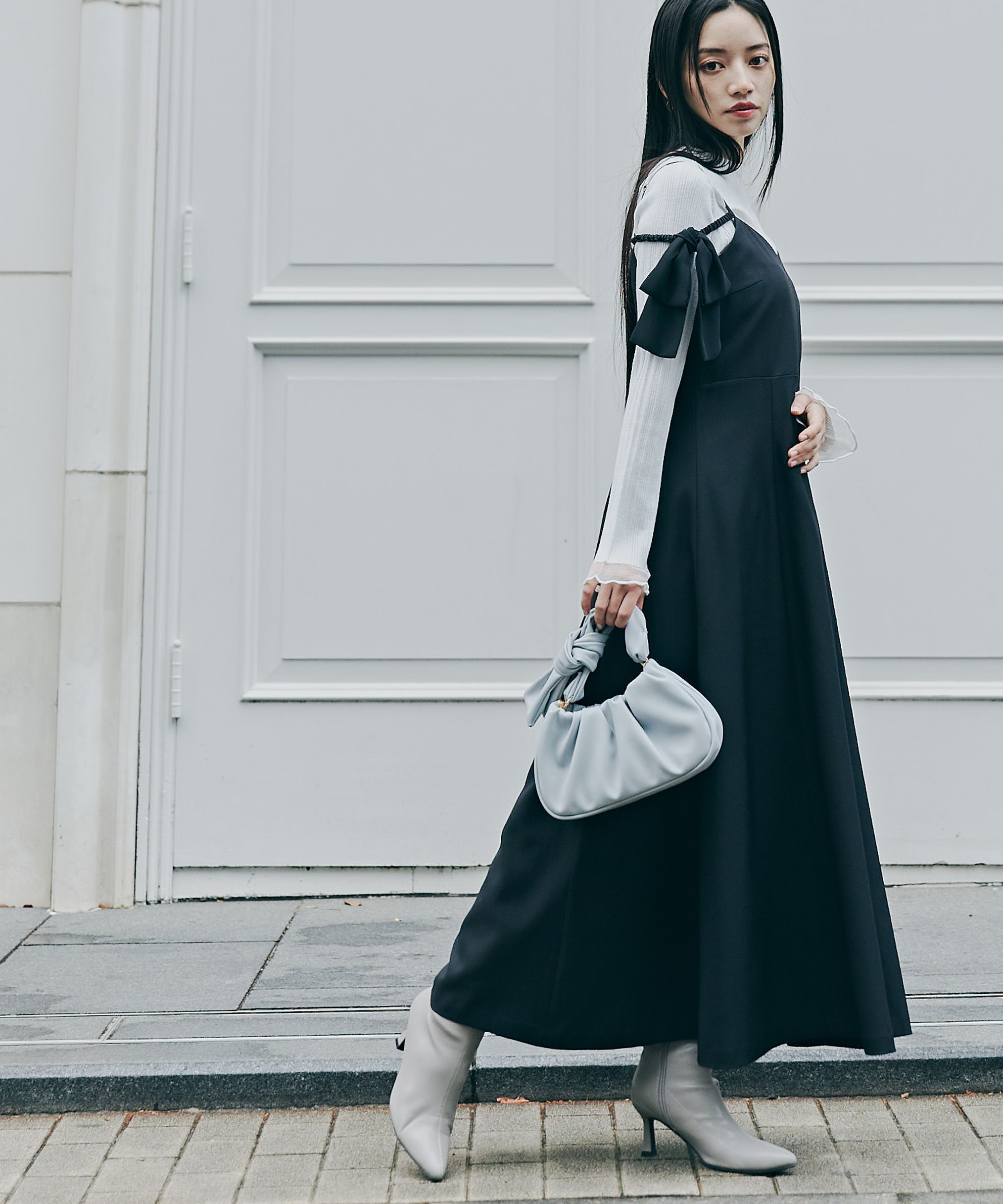 PROPORTION BODY DRESSING「ショルダーリボンキャミワンピース」|ワンピース|