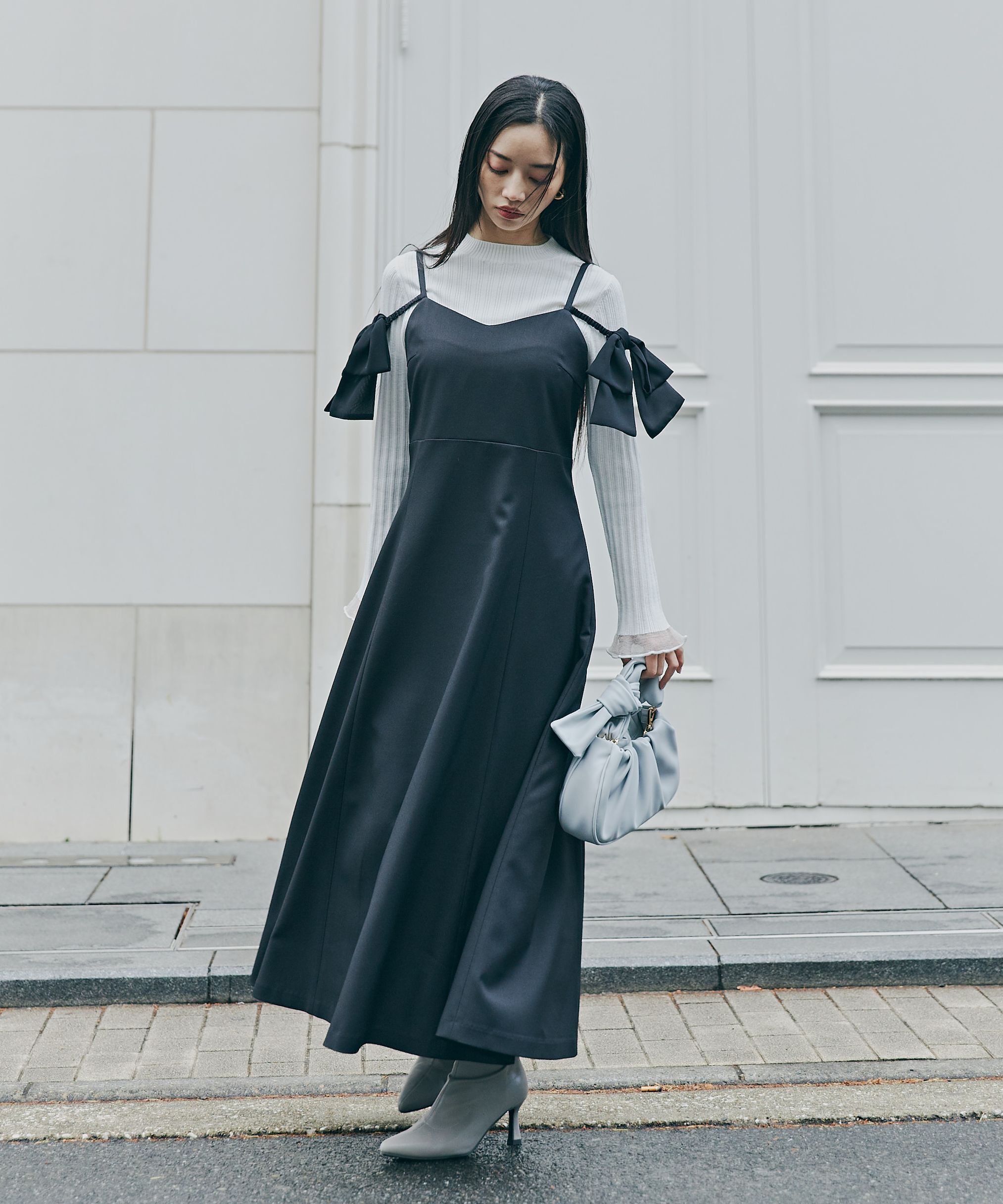 PROPORTION BODY DRESSING「ショルダーリボンキャミワンピース」|ワンピース|