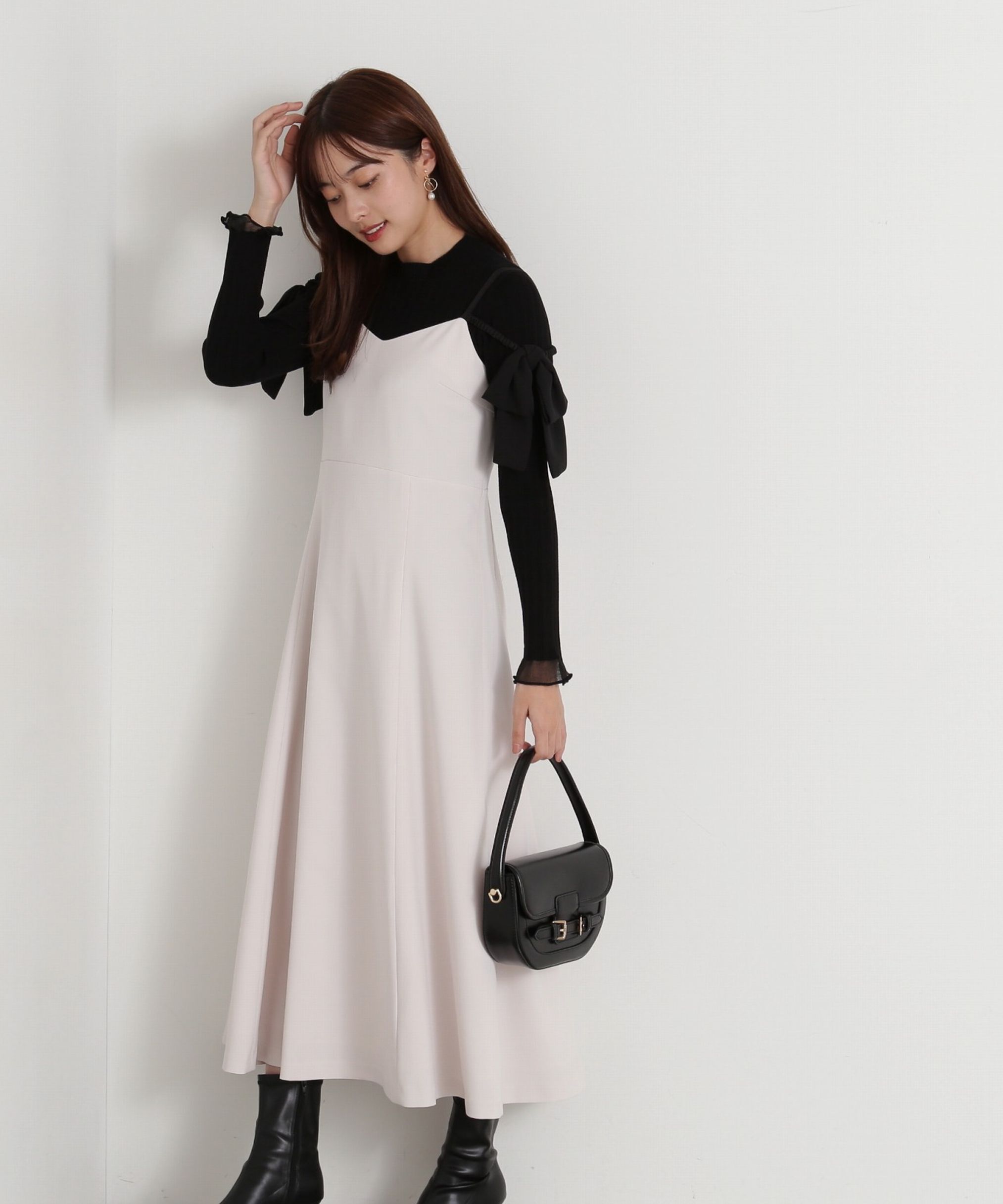 PROPORTION BODY DRESSING「ショルダーリボンキャミワンピース」|ワンピース|