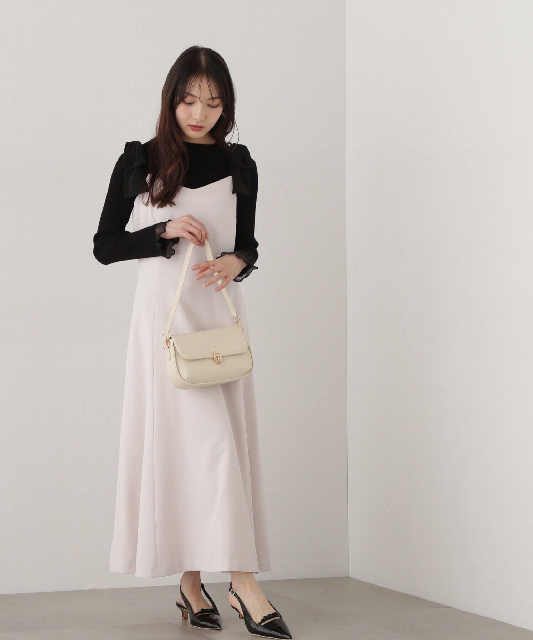 PROPORTION BODY DRESSING「ショルダーリボンキャミワンピース」|ワンピース|